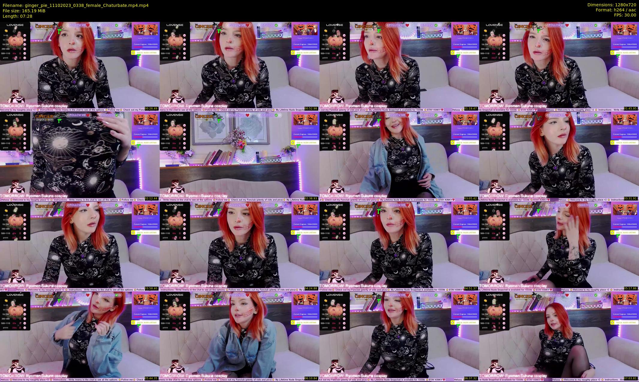 ginger_pie — 8 minute Chaturbate female cam show recording, 720p, Oct 11, 2023