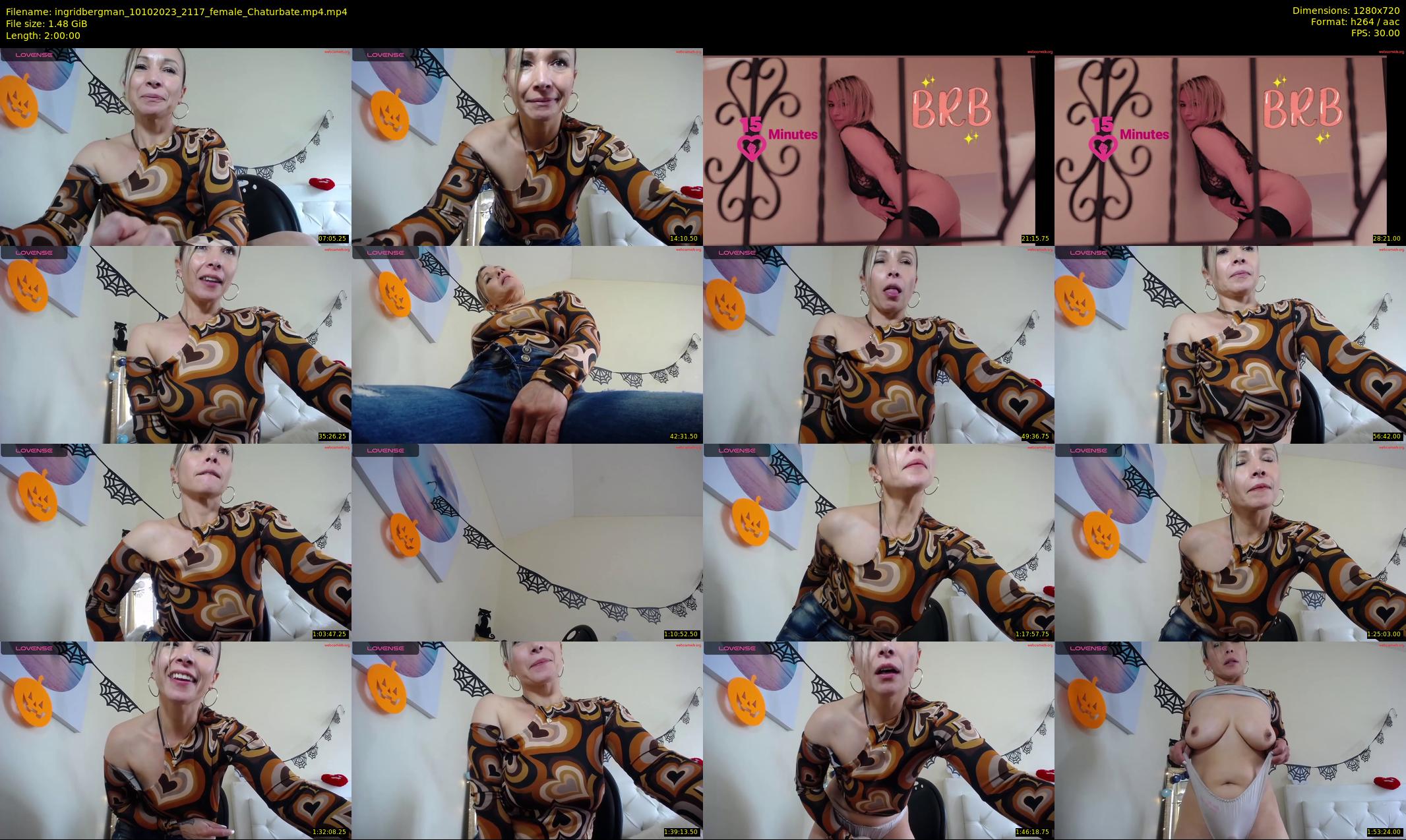 ingridbergman — 120 minute Chaturbate female cam show recording, 720p, Oct 10, 2023