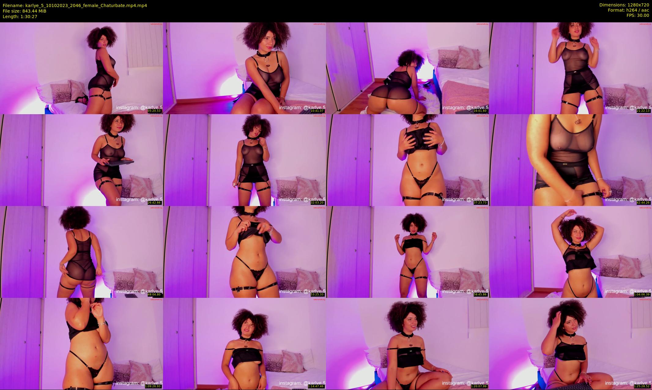 karlye_5 — 91 minute Chaturbate female cam show recording, 720p, Oct 10, 2023