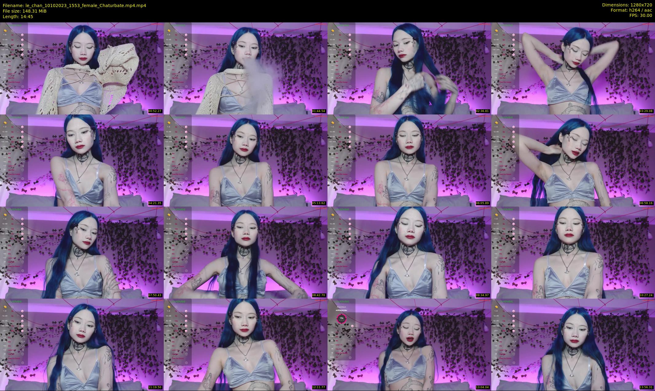 le_chan — 15 minute Chaturbate female cam show recording, 720p, Oct 10, 2023