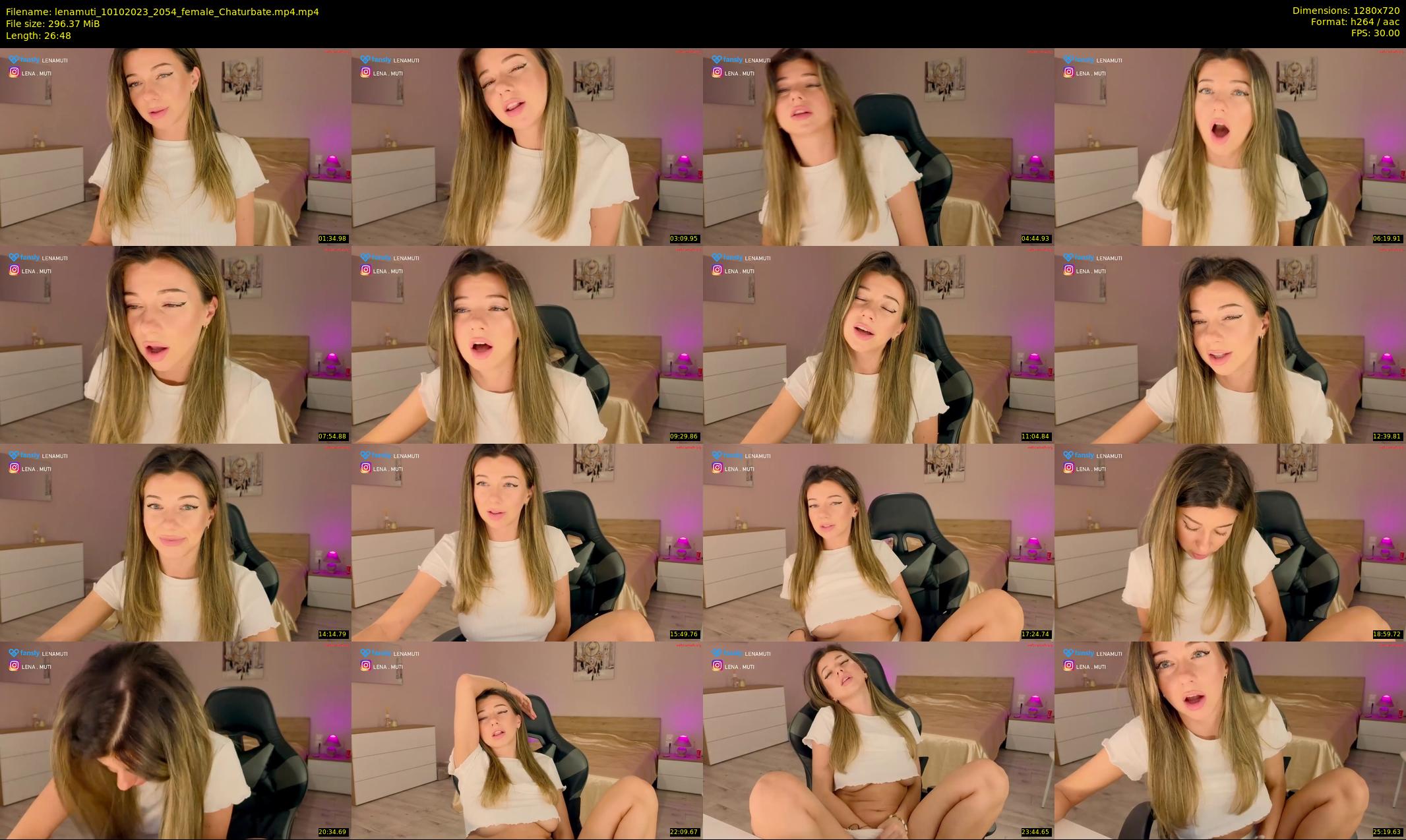 lenamuti — 27 minute Chaturbate female cam show recording, 720p, Oct 10, 2023