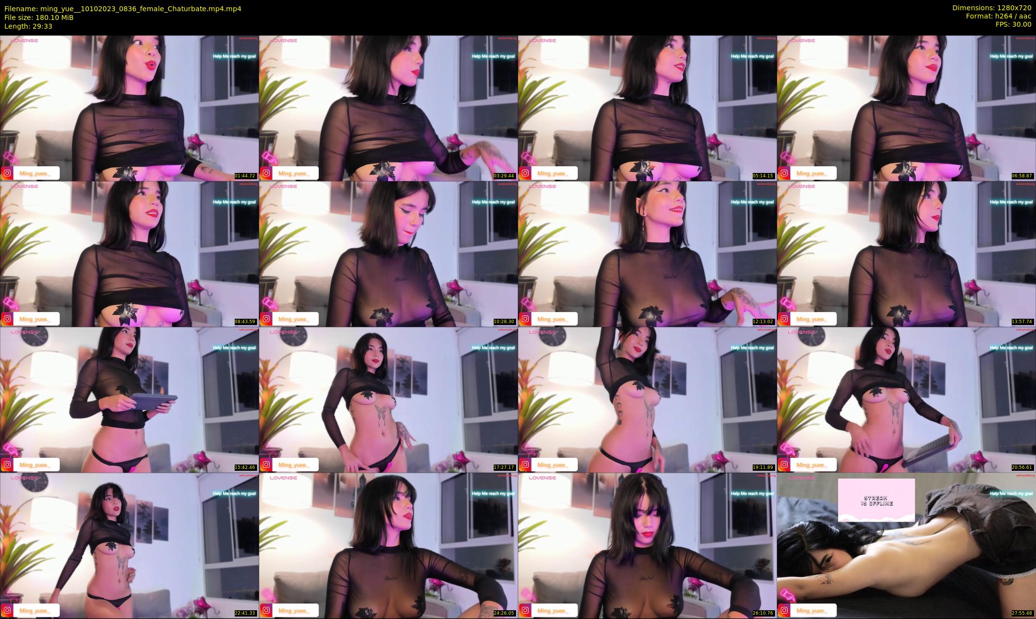 ming_yue_ — 30 minute Chaturbate female cam show recording, 720p, Oct 10, 2023