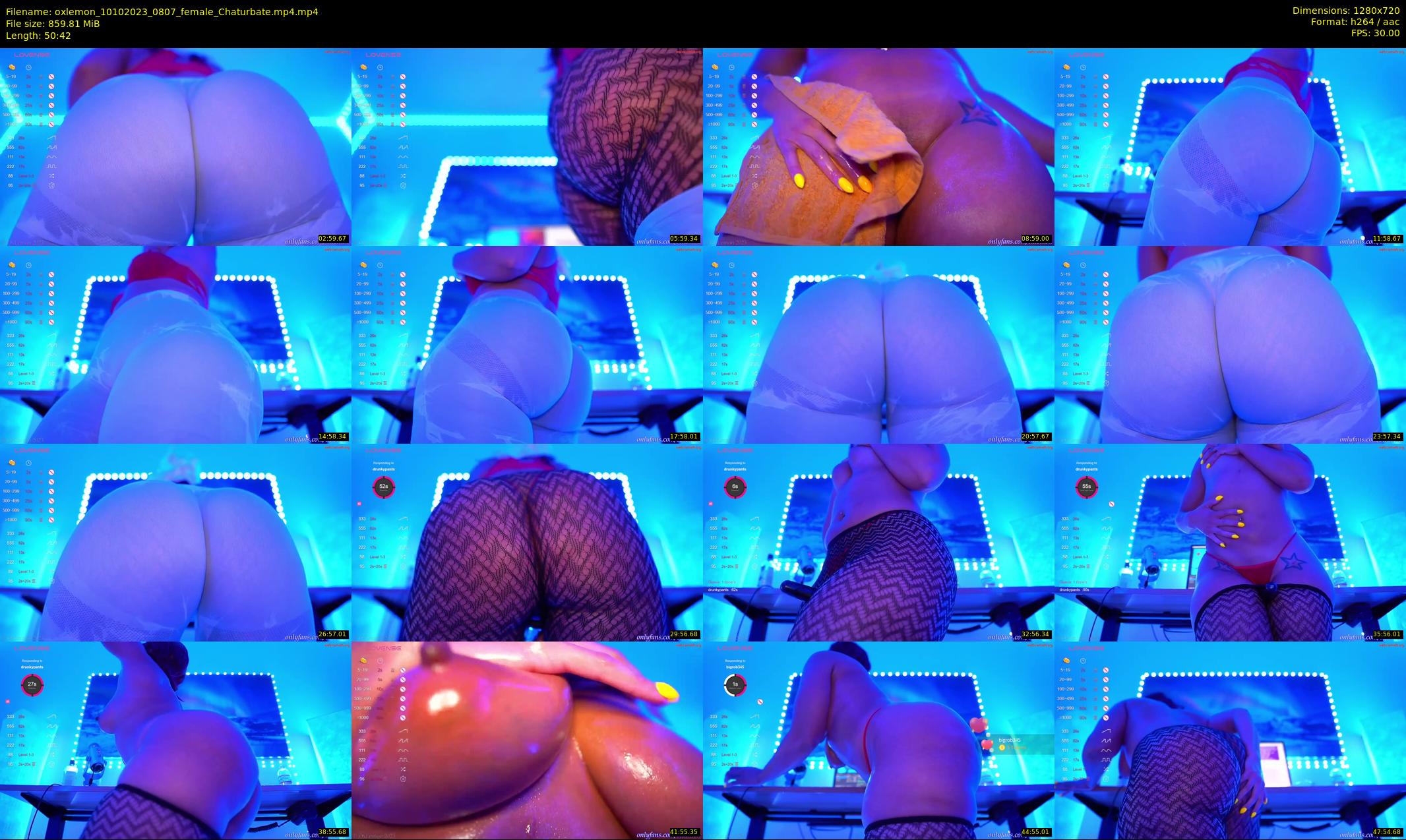 oxlemon — 51 minute Chaturbate female cam show recording, 720p, Oct 10, 2023