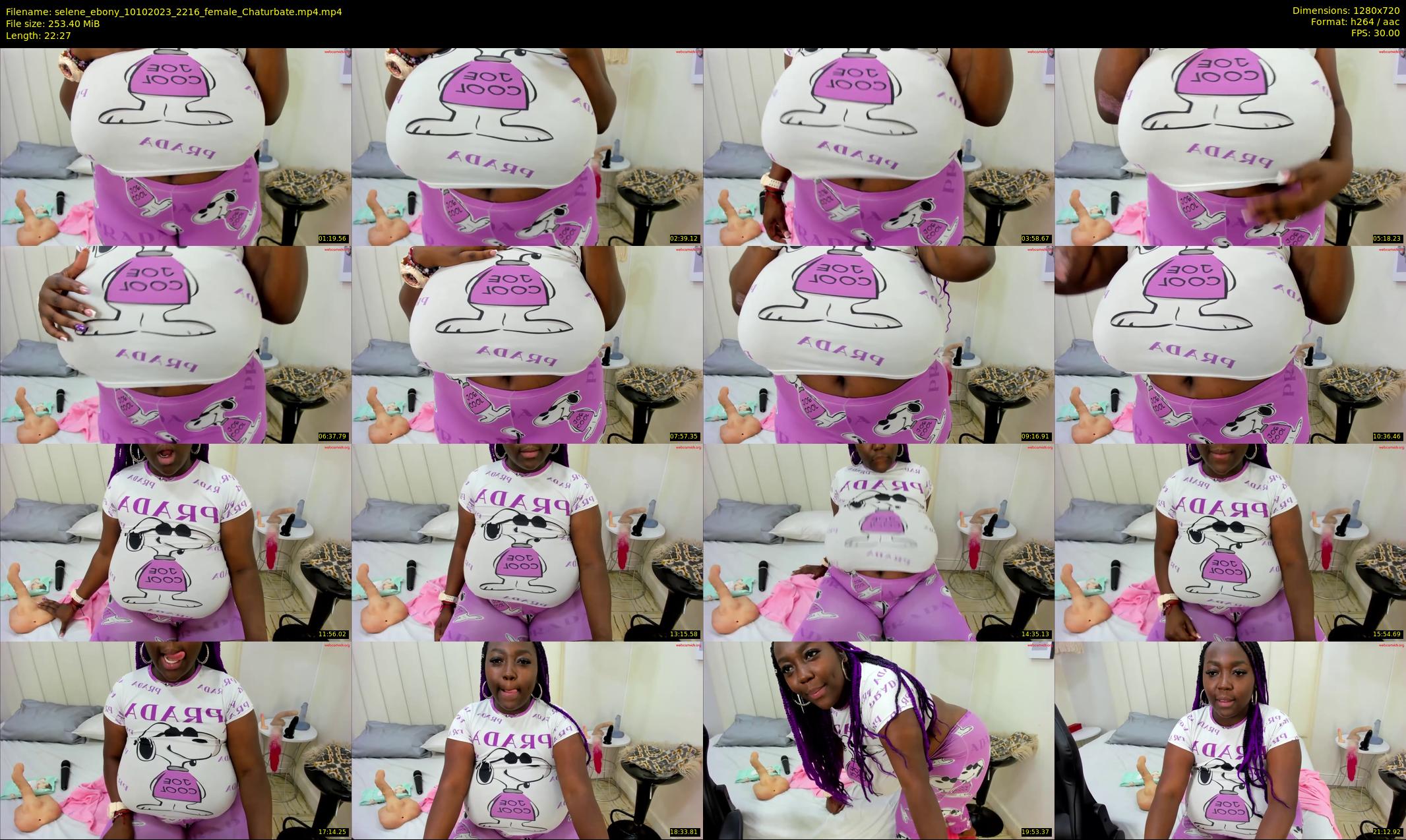 selene_ebony — 23 minute Chaturbate female cam show recording, 720p, Oct 10, 2023