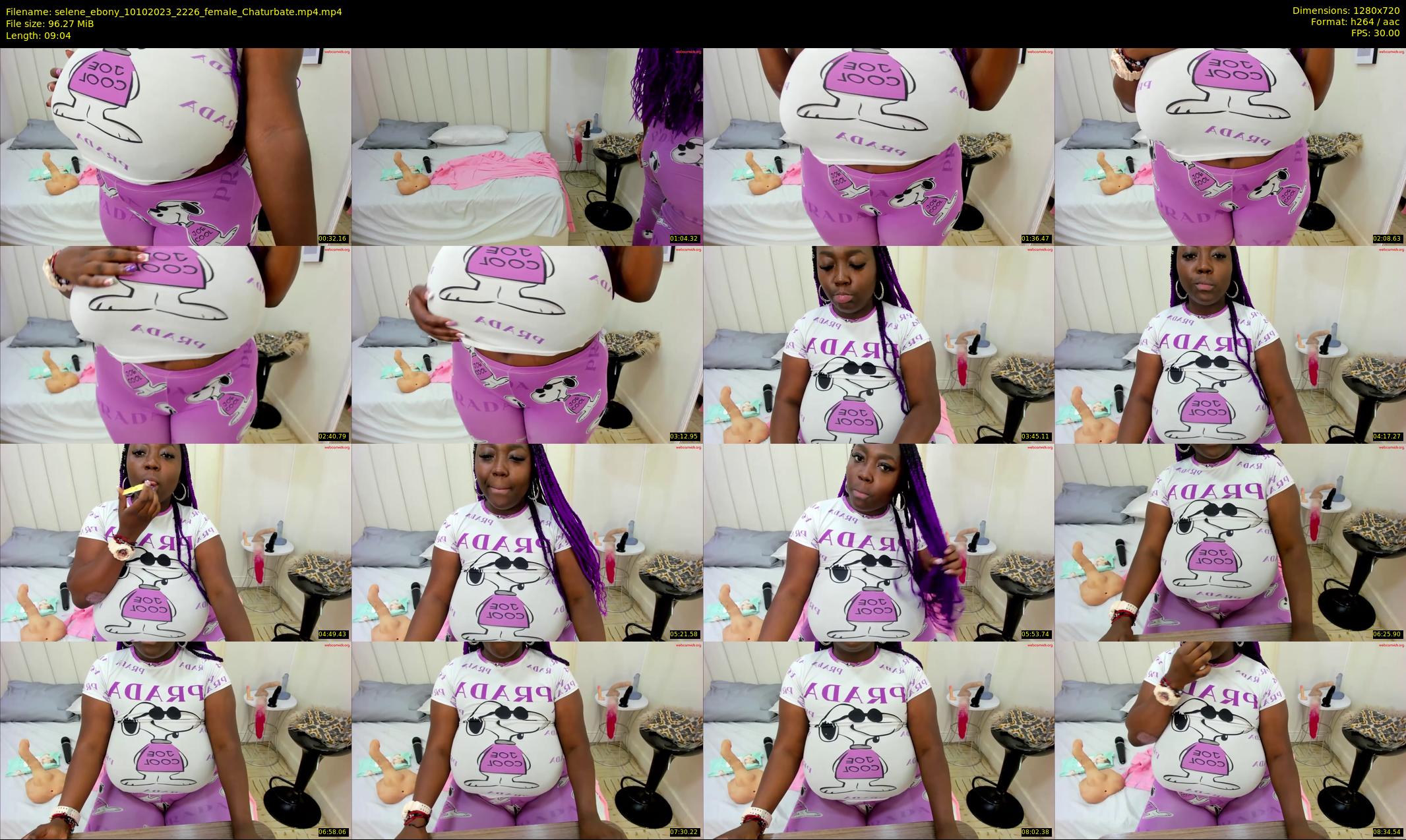 selene_ebony — 10 minute Chaturbate female cam show recording, 720p, Oct 10, 2023