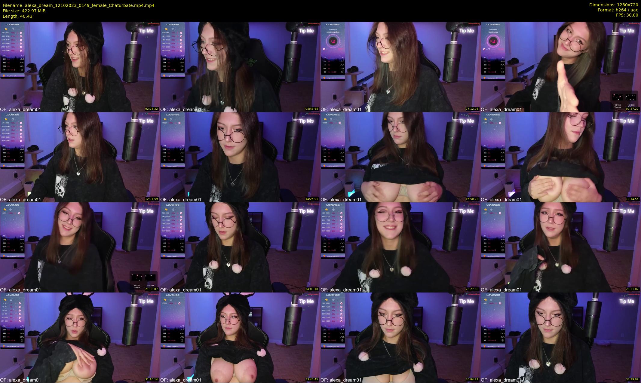 alexa_dream — 41 minute Chaturbate female cam show recording, 720p, Oct 12, 2023