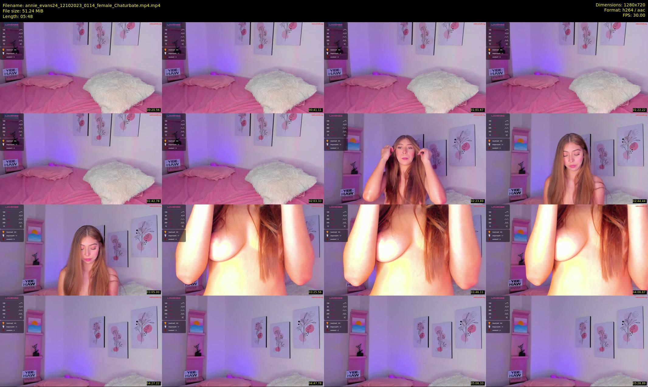 annie_evans24 — 6 minute Chaturbate female cam show recording, 720p, Oct 12, 2023