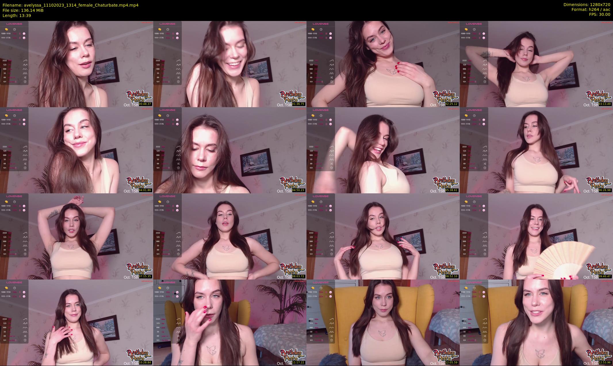 avelyssa — 14 minute Chaturbate female cam show recording, 720p, Oct 11, 2023