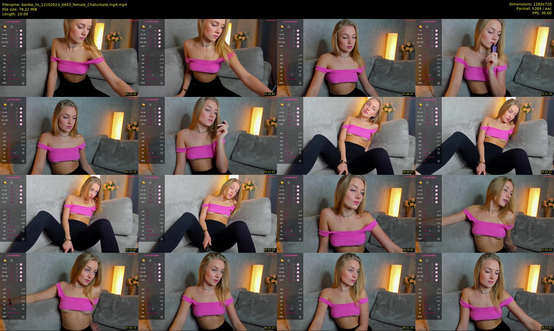 barbie_lis — 10 minute Chaturbate female cam show recording, 720p, Oct 12, 2023