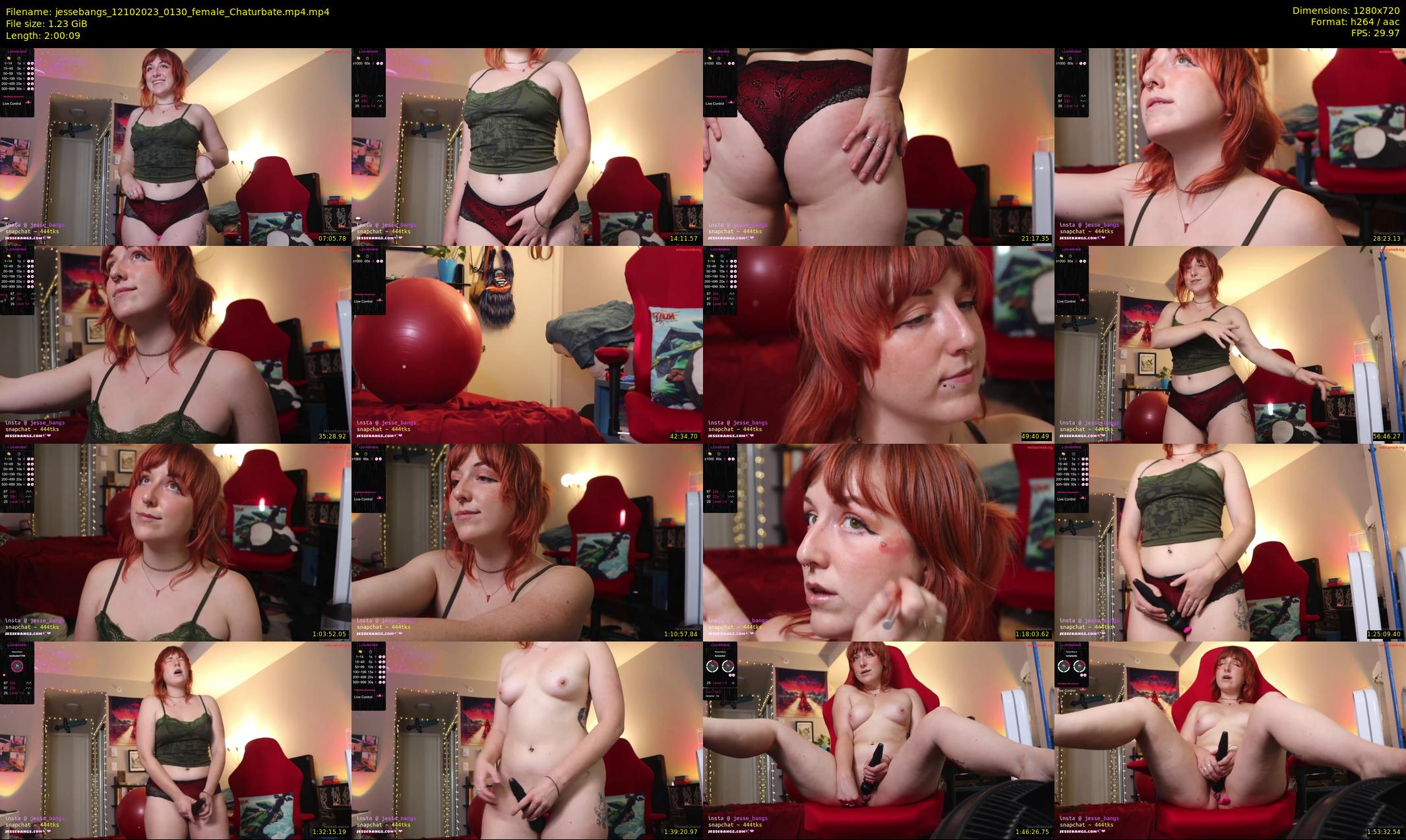 jessebangs — 121 minute Chaturbate female cam show recording, 720p, Oct 12, 2023
