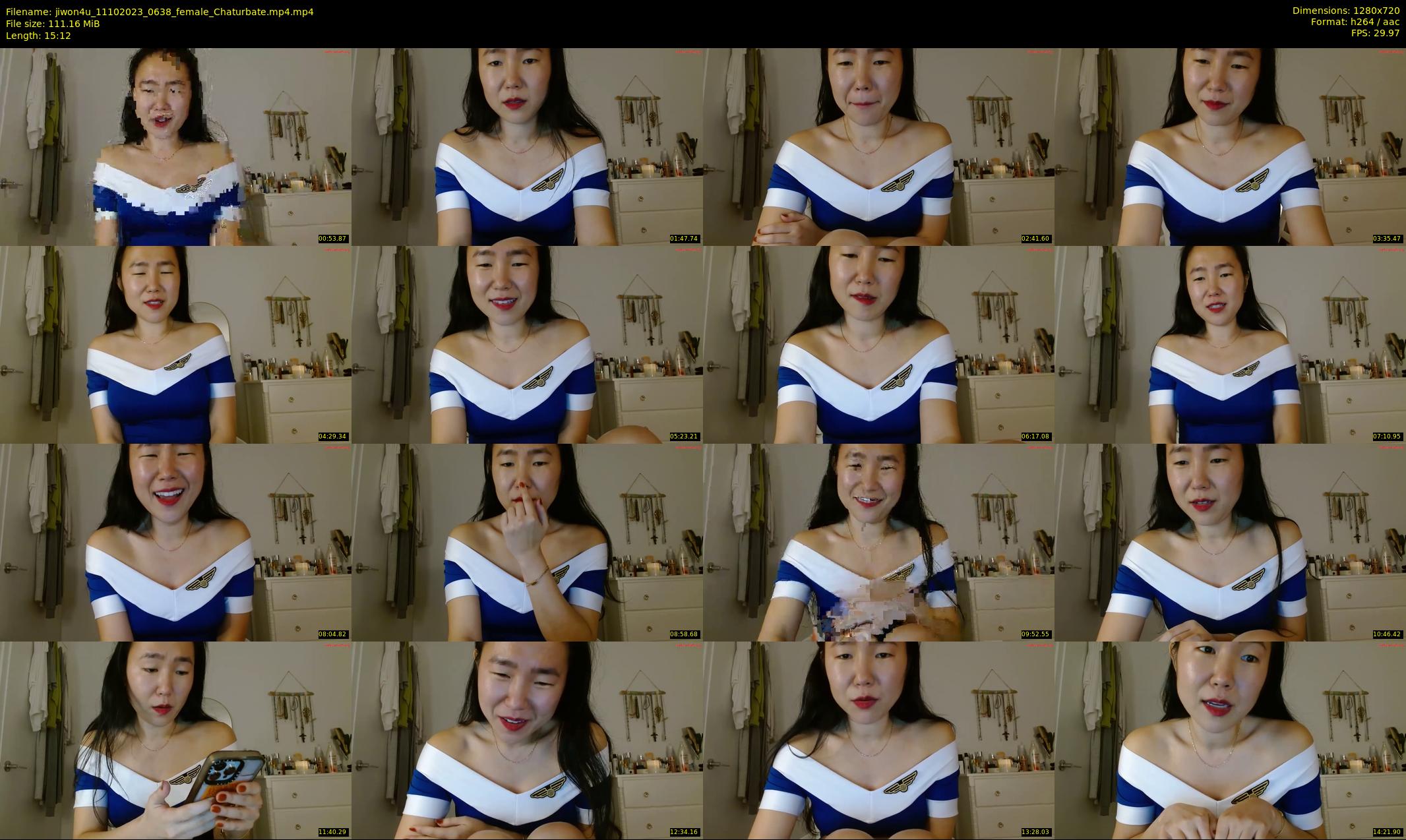 jiwon4u — 16 minute Chaturbate female cam show recording, 720p, Oct 11, 2023