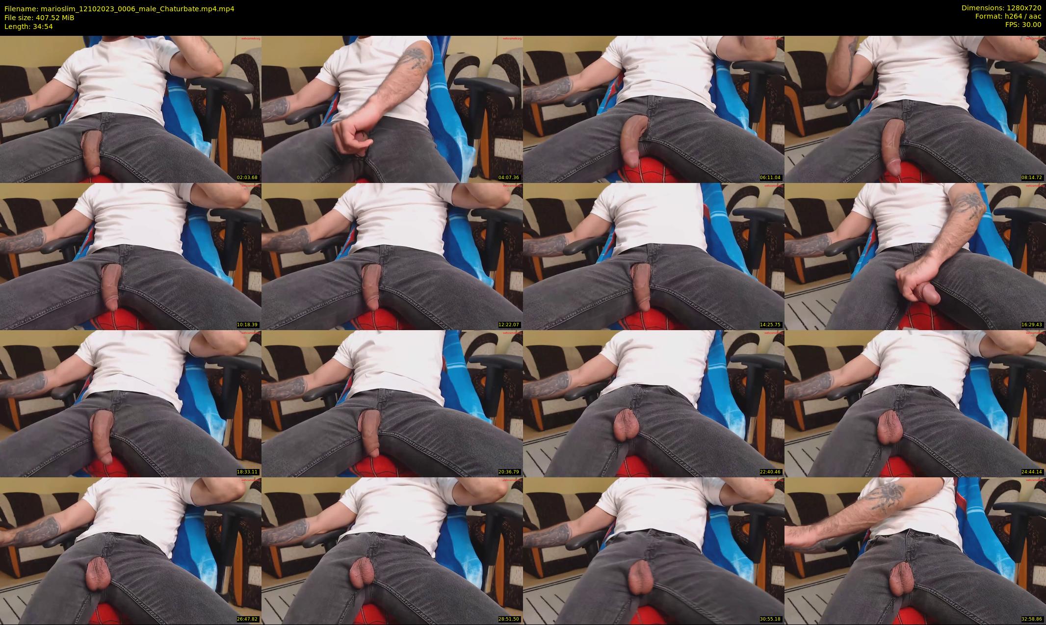 marioslim — 35 minute Chaturbate male cam show recording, 720p, Oct 12, 2023