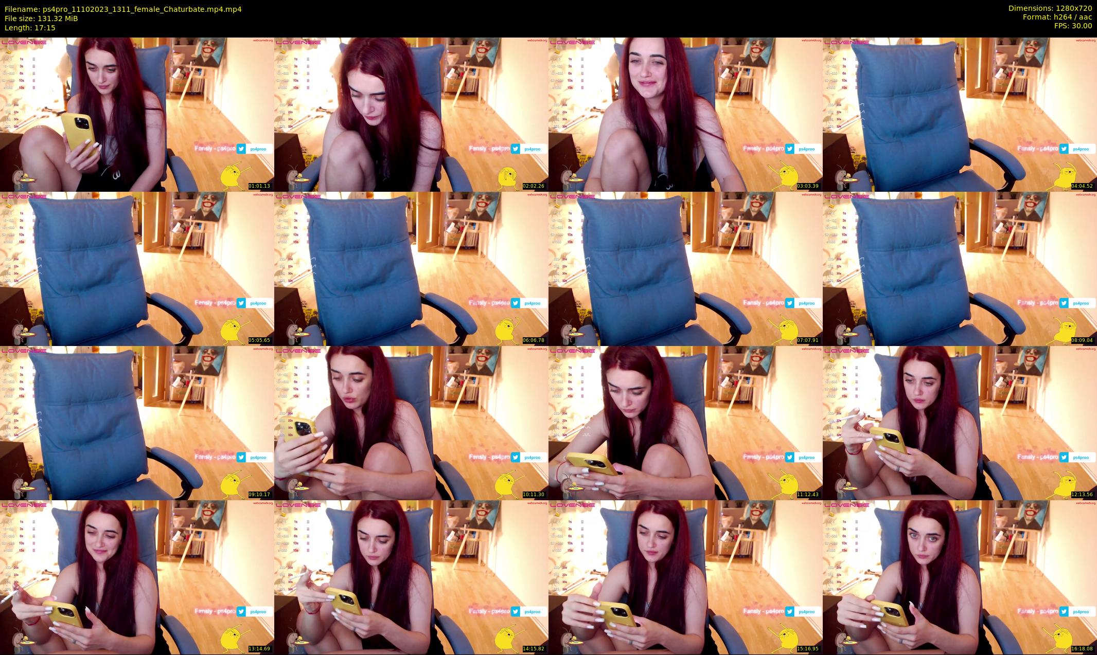 ps4pro — 18 minute Chaturbate female cam show recording, 720p, Oct 11, 2023