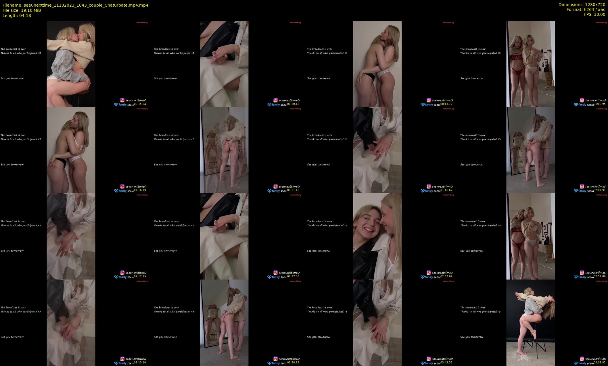 seeunexttime — 5 minute Chaturbate couple cam show recording, 720p, Oct 11, 2023