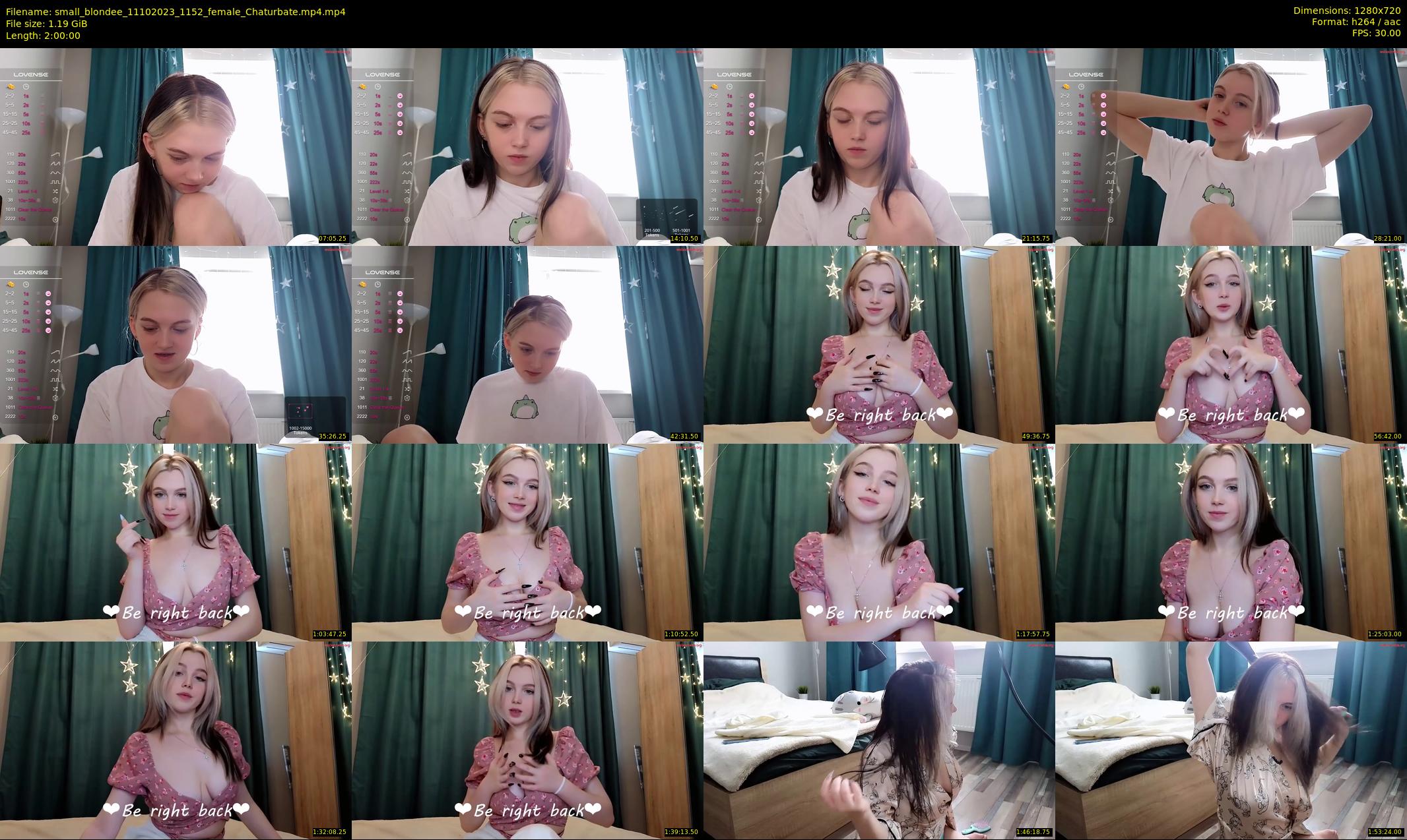 small_blondee — 120 minute Chaturbate female cam show recording, 720p, Oct 11, 2023