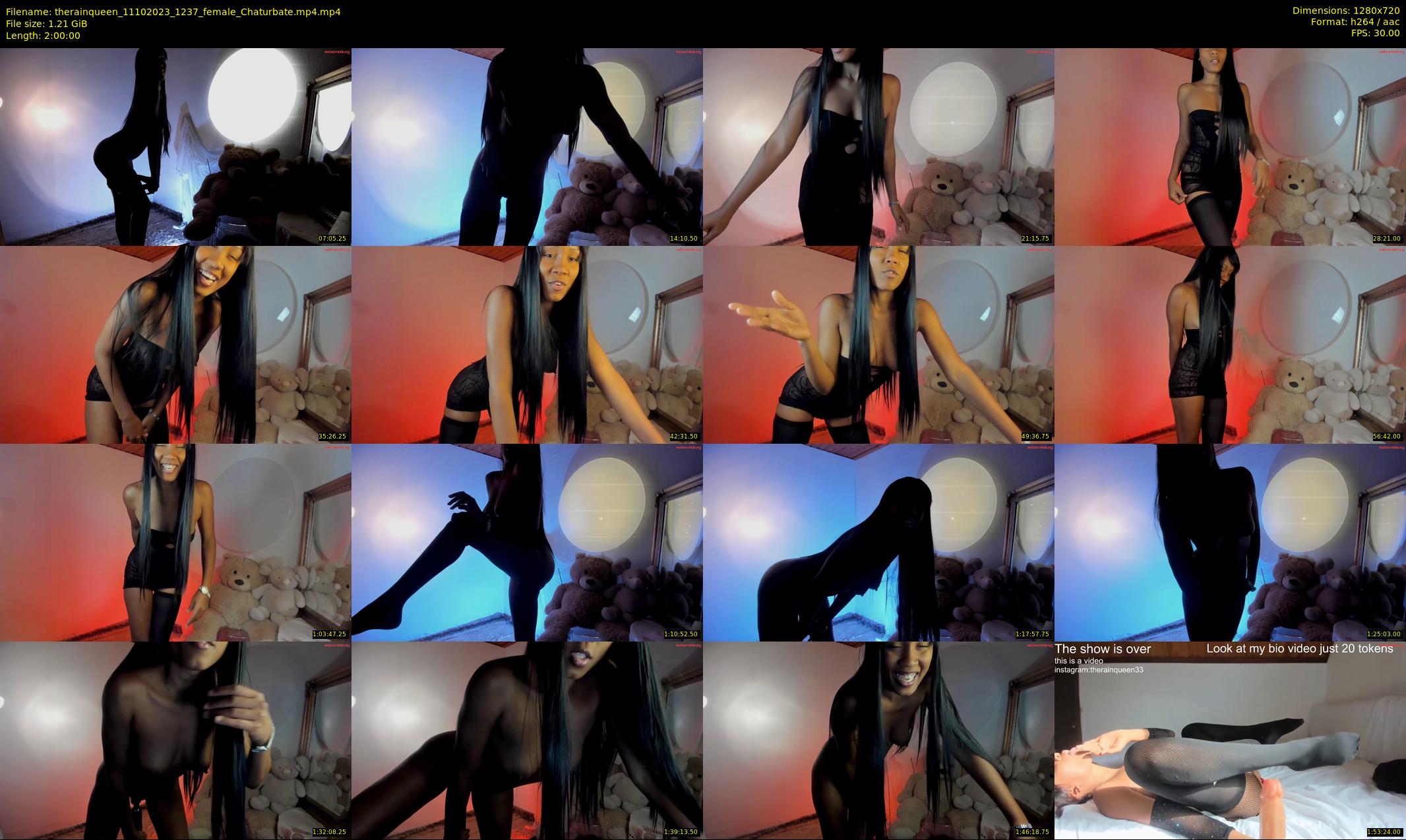 therainqueen — 120 minute Chaturbate female cam show recording, 720p, Oct 11, 2023