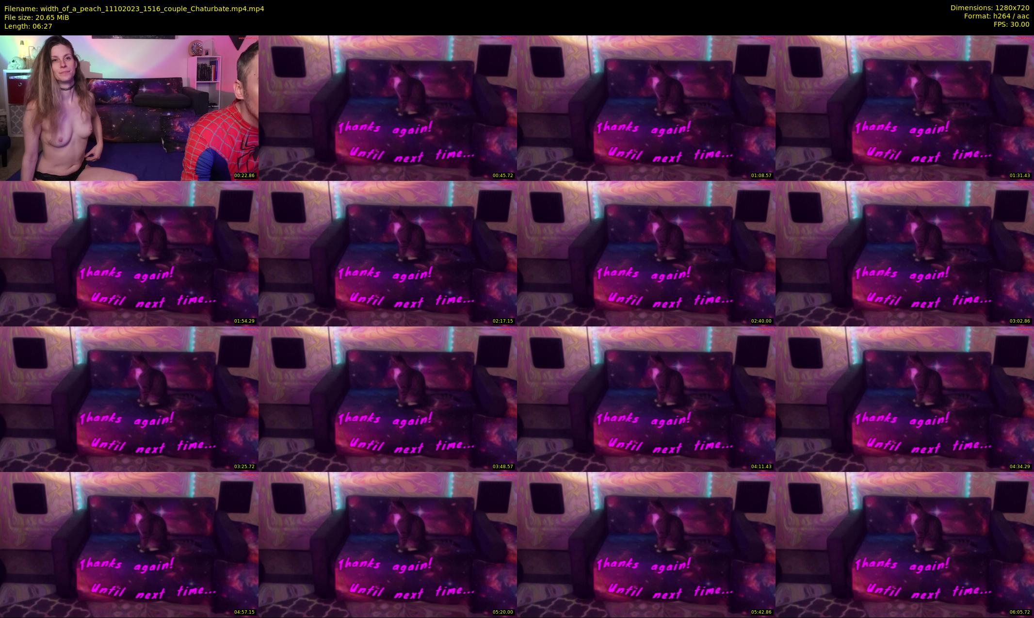 width_of_a_peach — 7 minute Chaturbate couple cam show recording, 720p, Oct 11, 2023