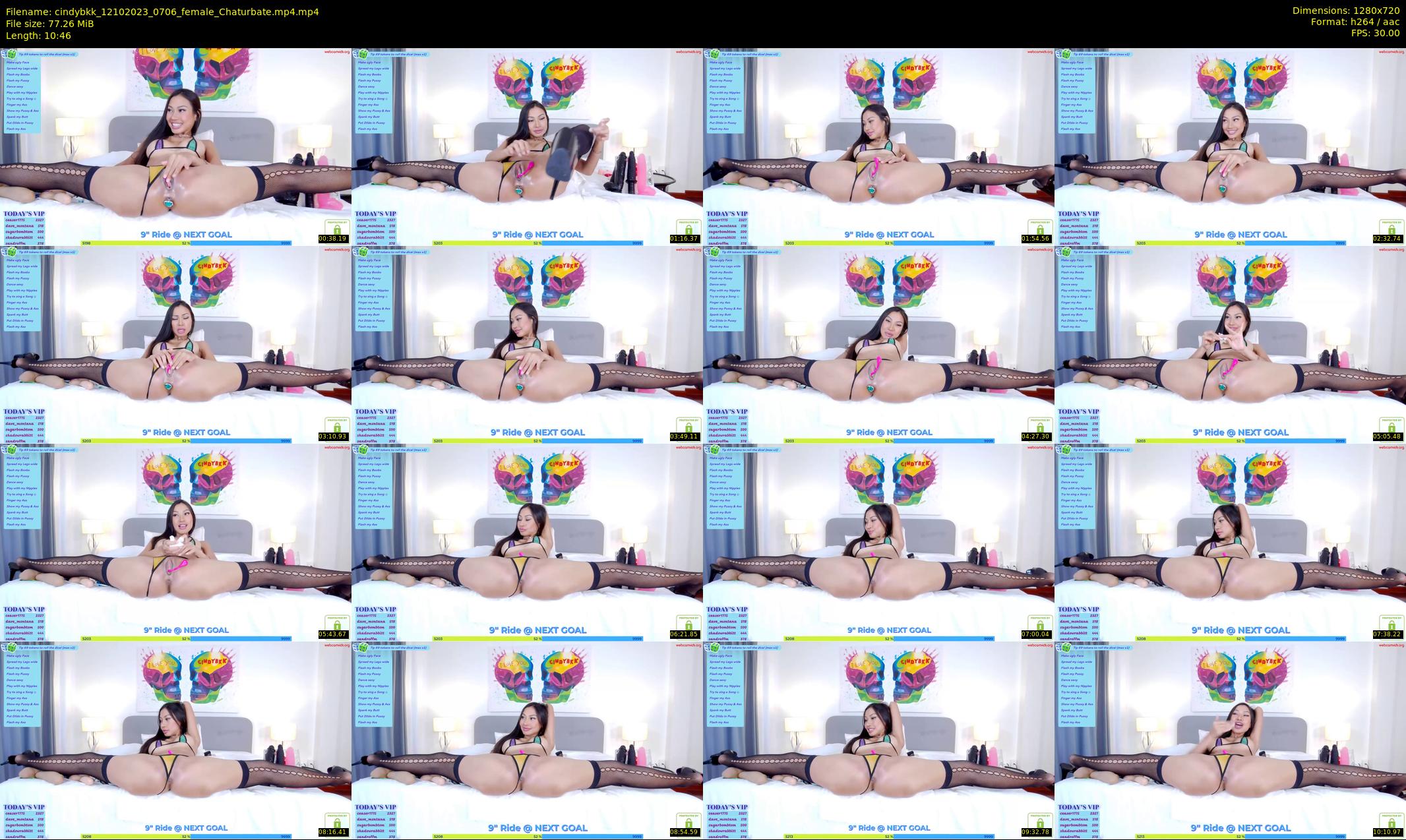 cindybkk — 11 minute Chaturbate female cam show recording, 720p, Oct 12, 2023