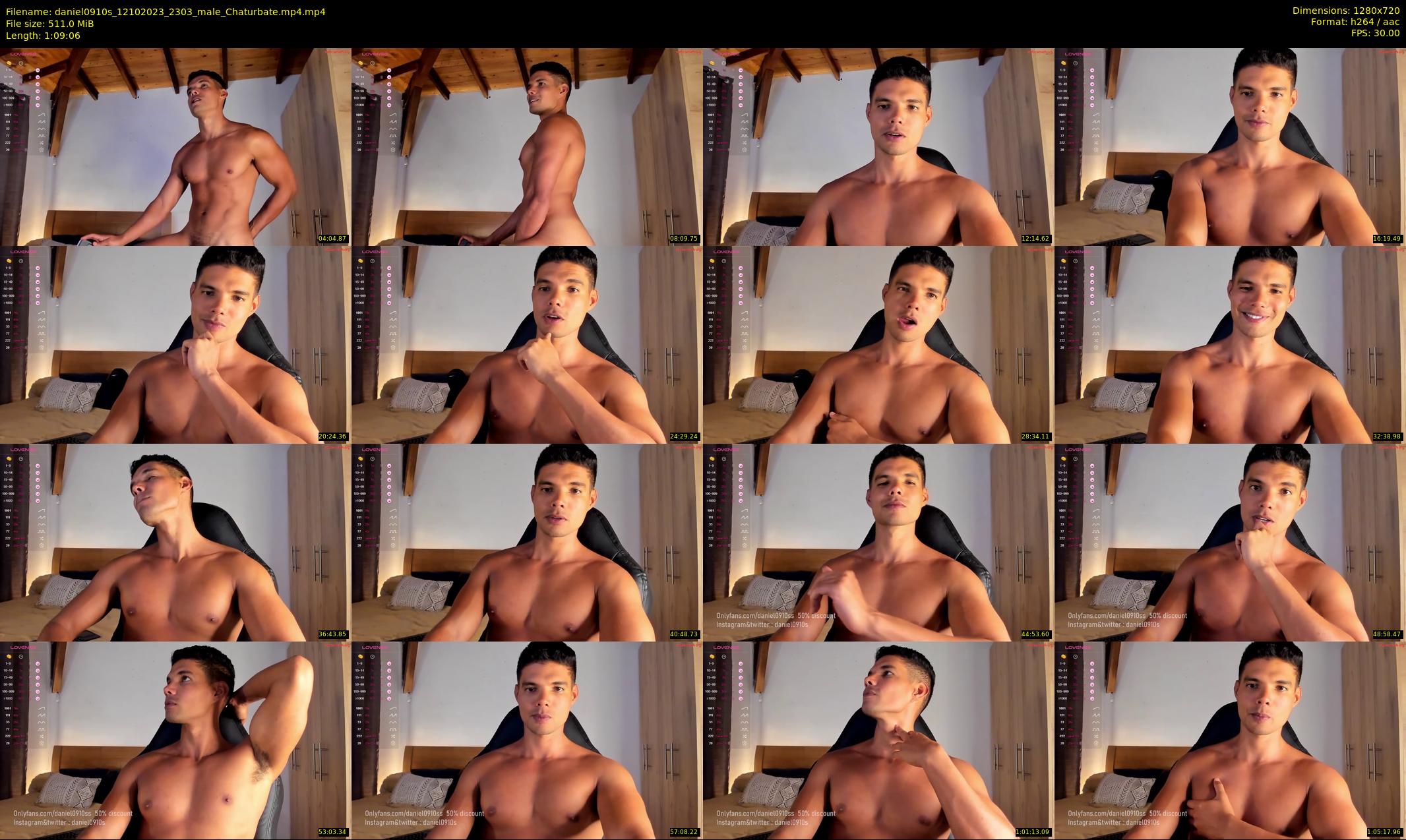 daniel0910s — 70 minute Chaturbate male cam show recording, 720p, Oct 12, 2023