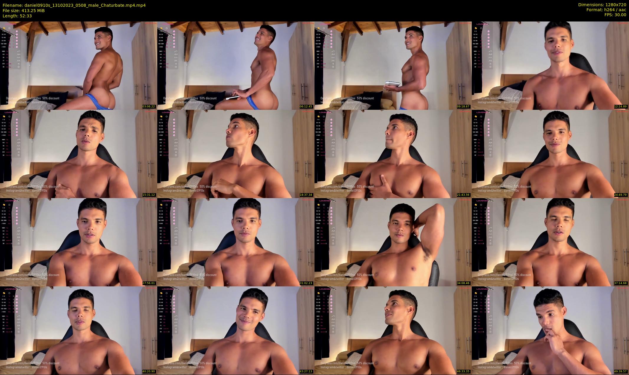 daniel0910s — 53 minute Chaturbate male cam show recording, 720p, Oct 13, 2023