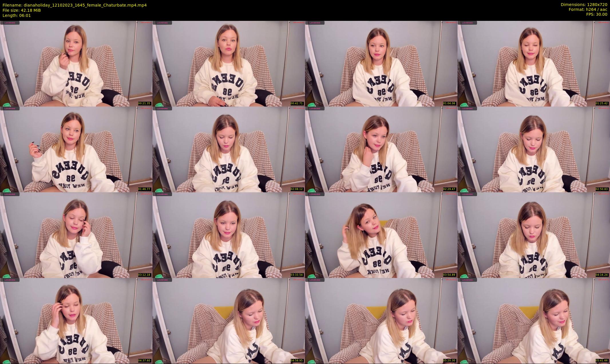 dianaholiday — 7 minute Chaturbate female cam show recording, 720p, Oct 12, 2023