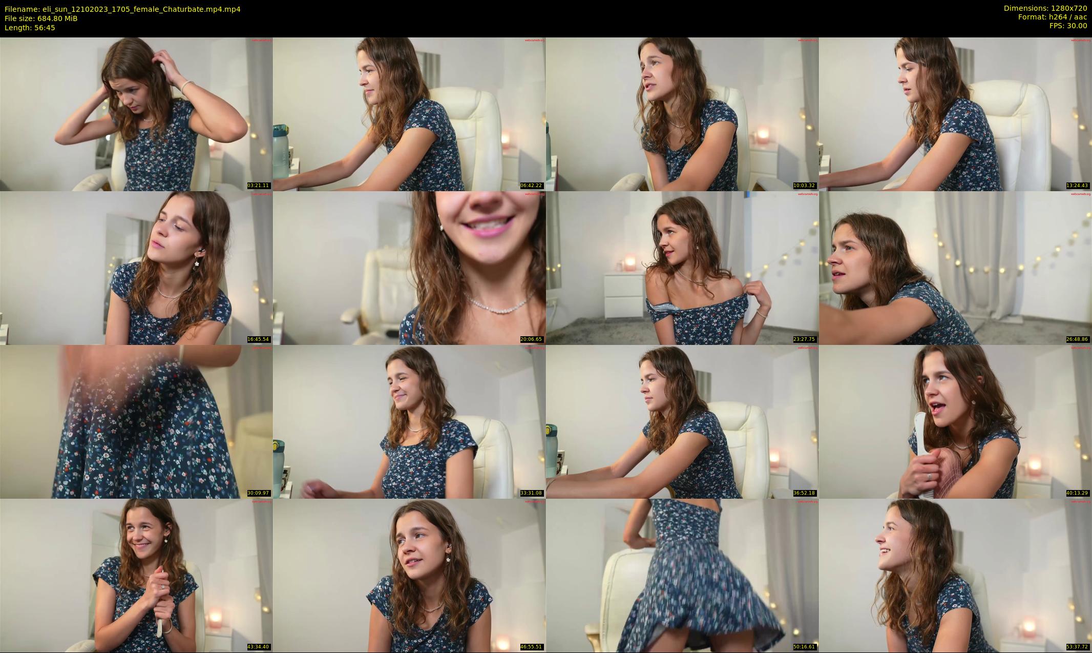 eli_sun — 57 minute Chaturbate female cam show recording, 720p, Oct 12, 2023