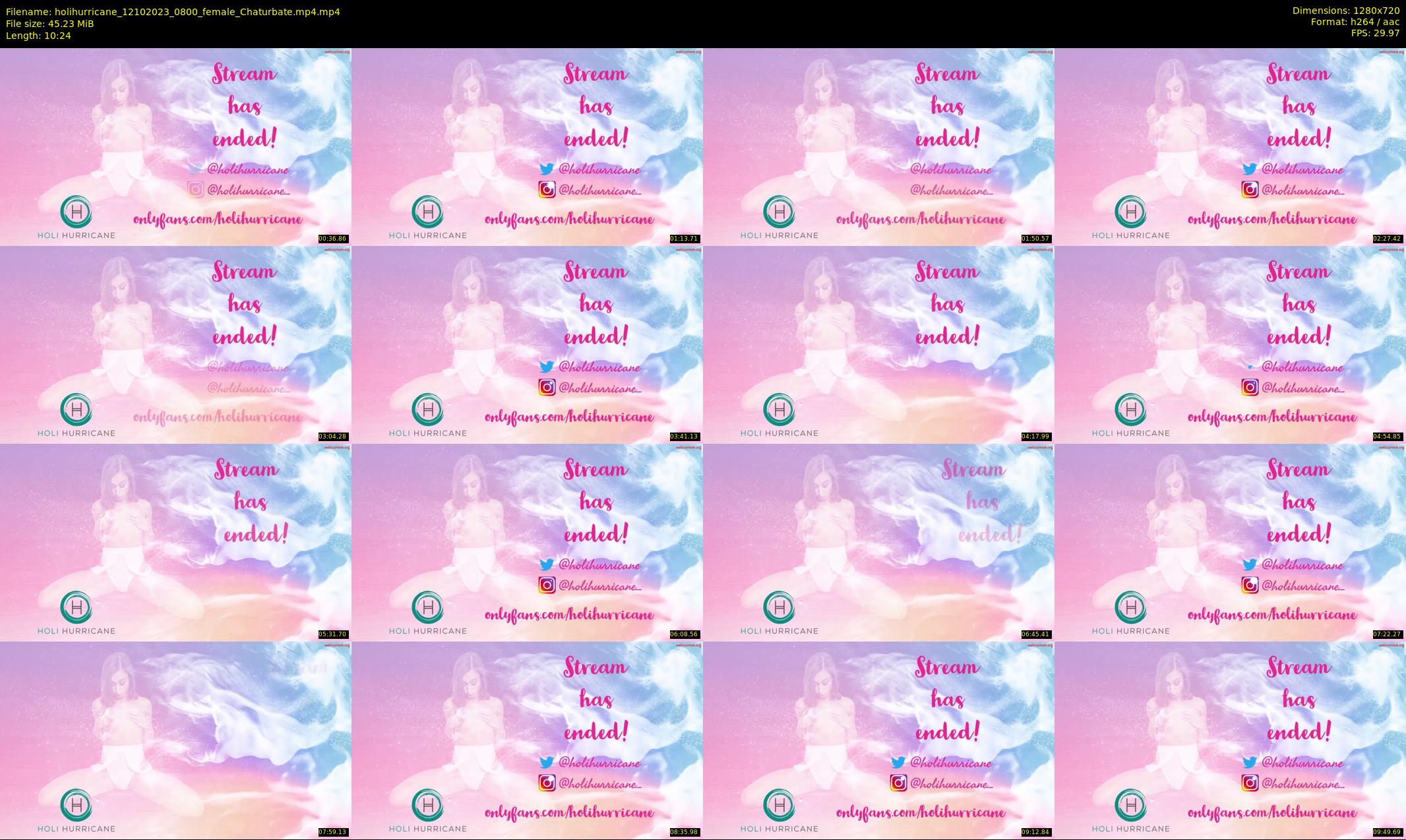 holihurricane — 11 minute Chaturbate female cam show recording, 720p, Oct 12, 2023