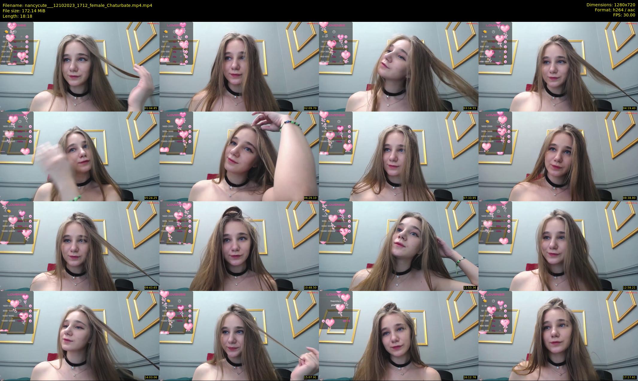 nancycute__ — 19 minute Chaturbate female cam show recording, 720p, Oct 12, 2023