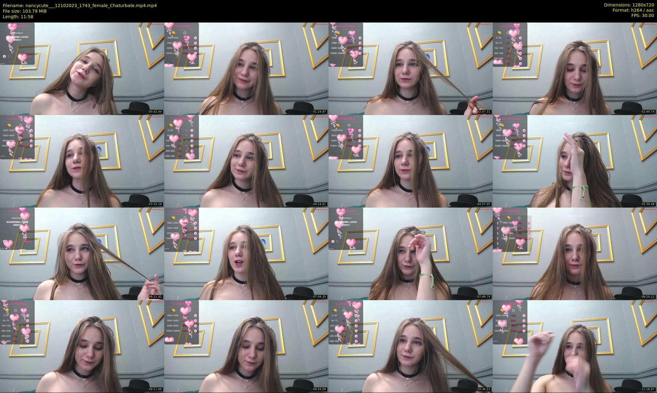 nancycute__ — 12 minute Chaturbate female cam show recording, 720p, Oct 12, 2023