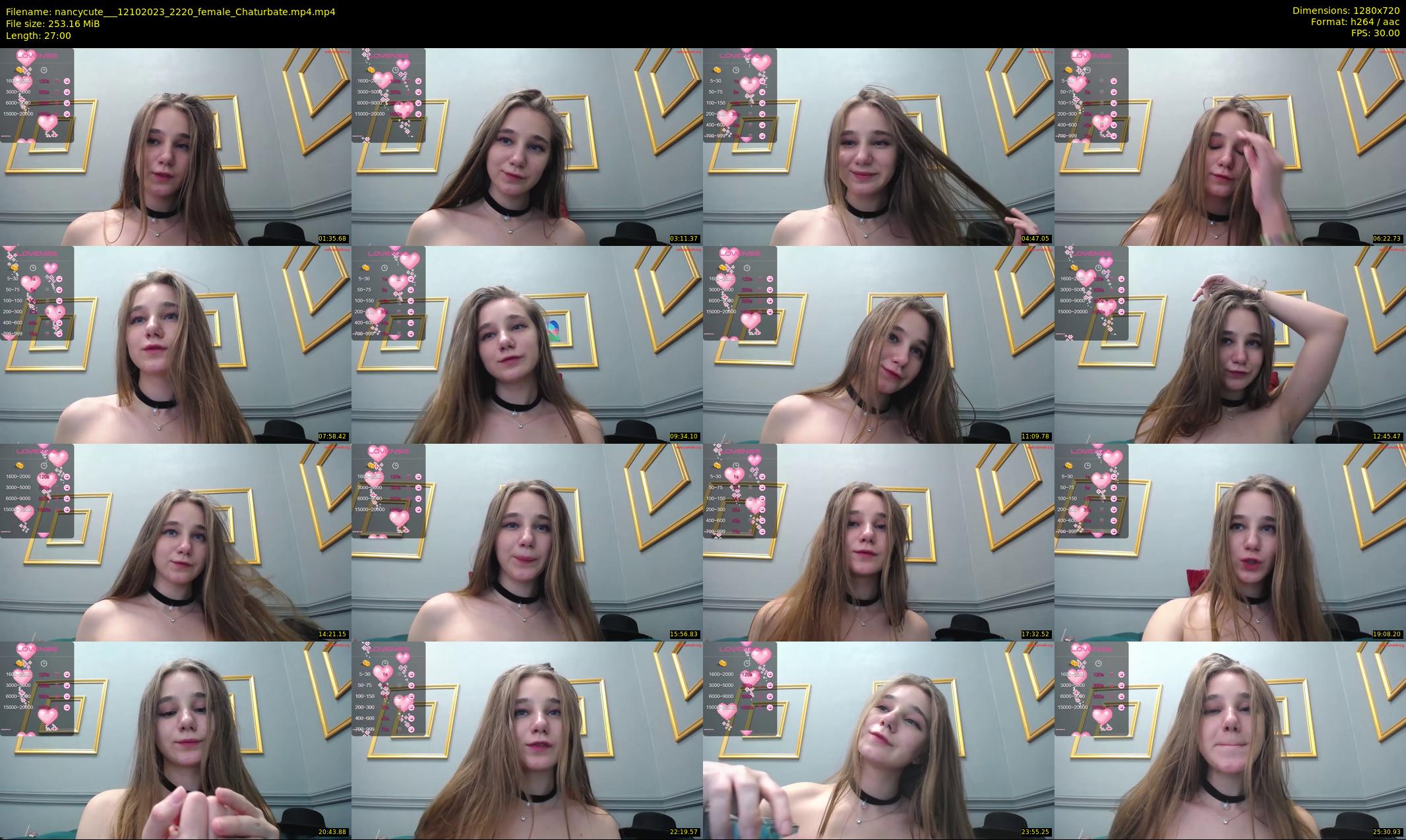nancycute__ — 27 minute Chaturbate female cam show recording, 720p, Oct 12, 2023