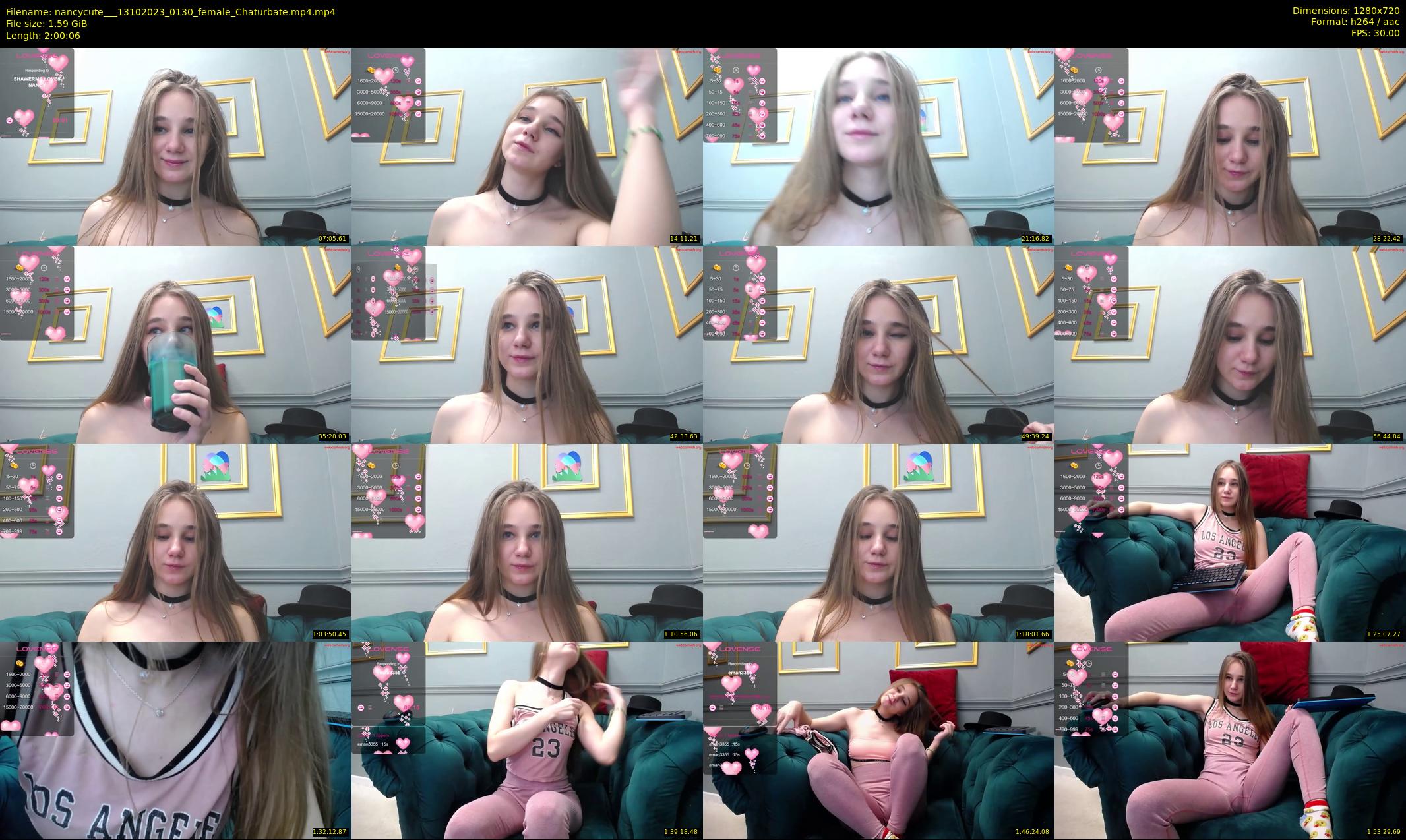 nancycute__ — 121 minute Chaturbate female cam show recording, 720p, Oct 13, 2023
