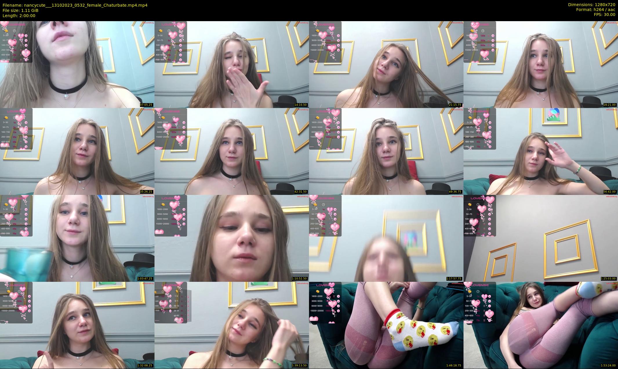 nancycute__ — 120 minute Chaturbate female cam show recording, 720p, Oct 13, 2023
