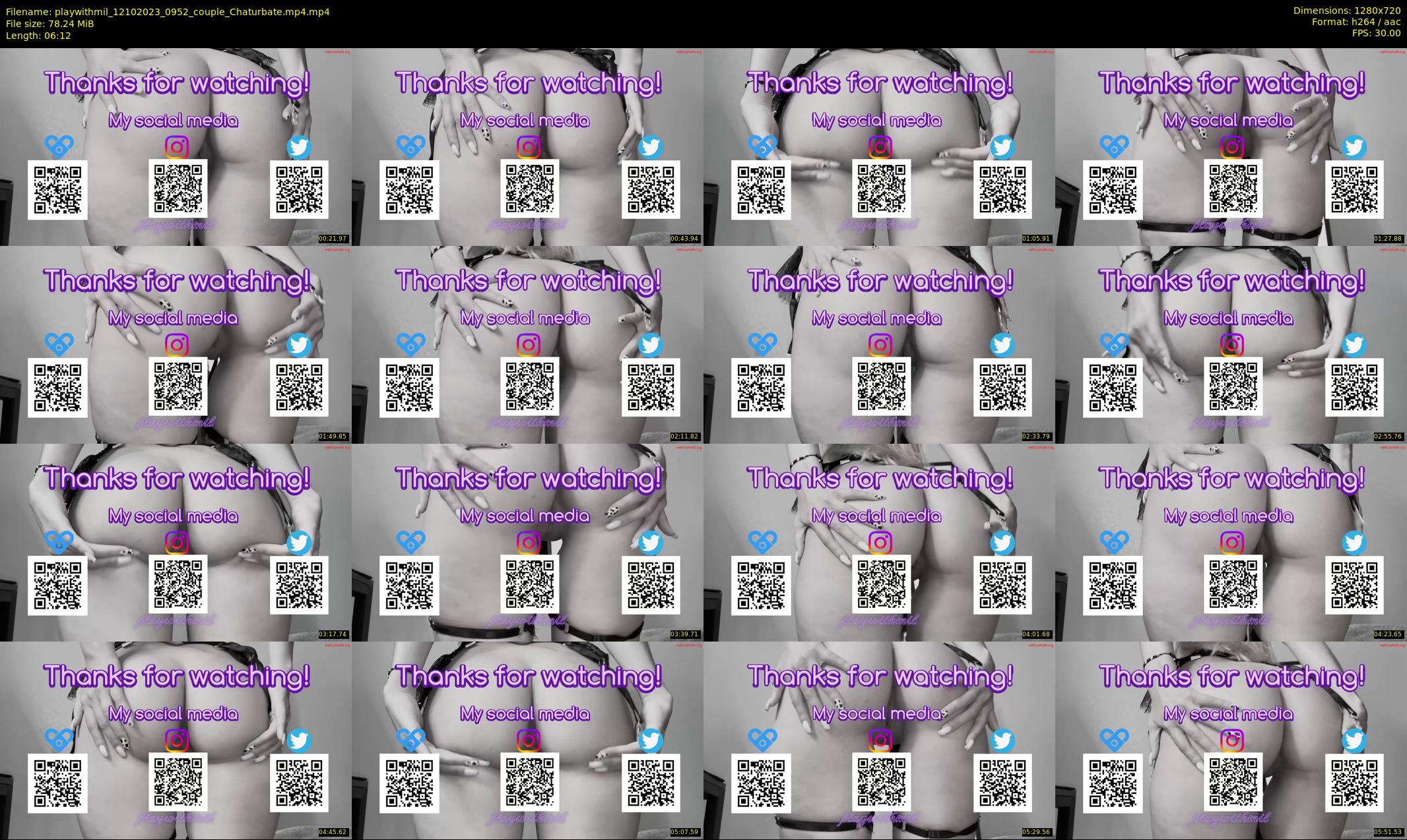 playwithmil — 7 minute Chaturbate couple cam show recording, 720p, Oct 12, 2023
