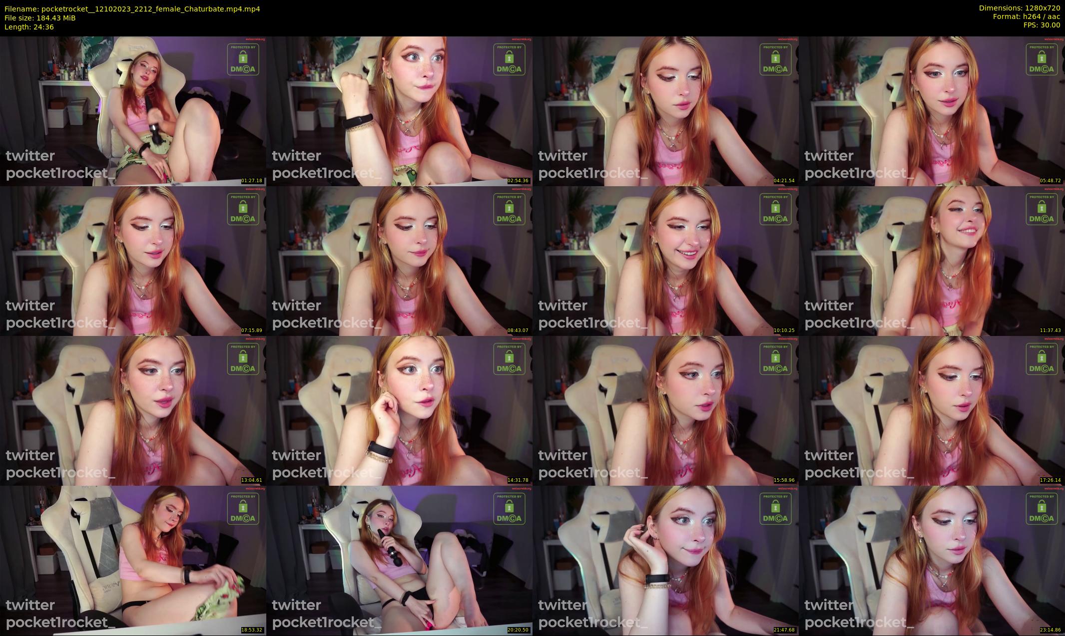 pocketrocket_ — 25 minute Chaturbate female cam show recording, 720p, Oct 12, 2023