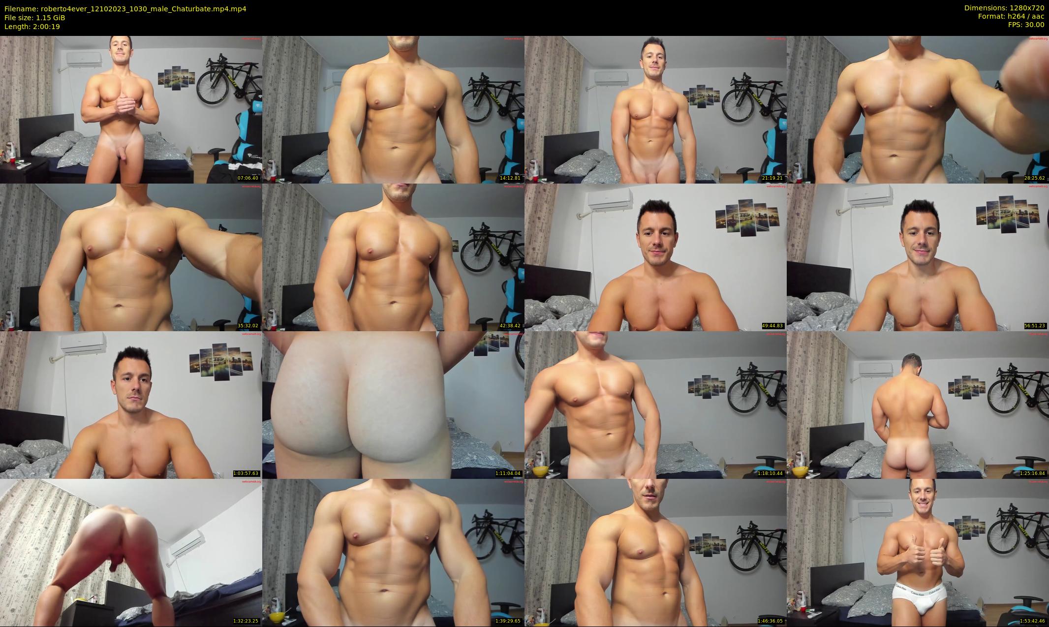 roberto4ever — 121 minute Chaturbate male cam show recording, 720p, Oct 12, 2023