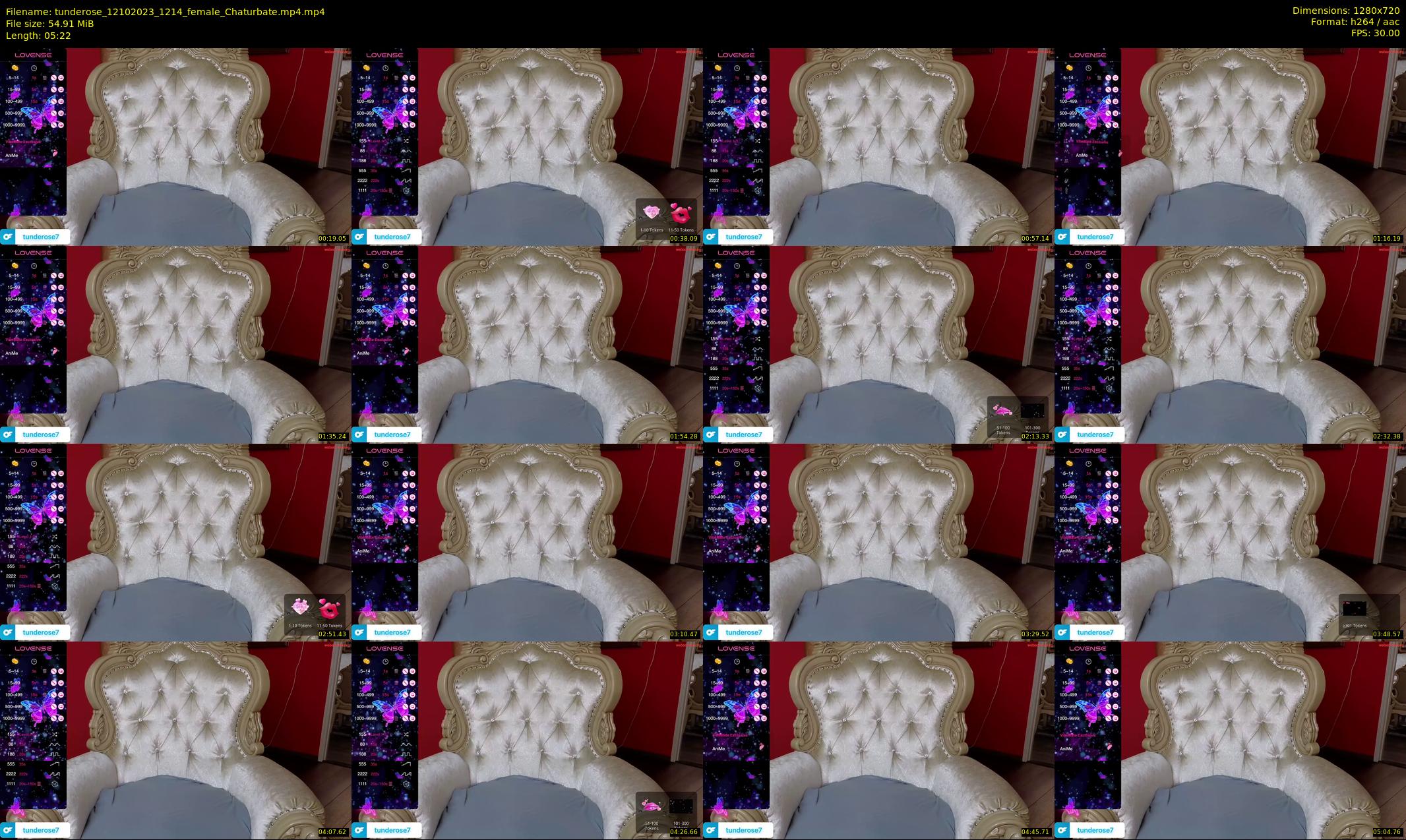 tunderose — 6 minute Chaturbate female cam show recording, 720p, Oct 12, 2023