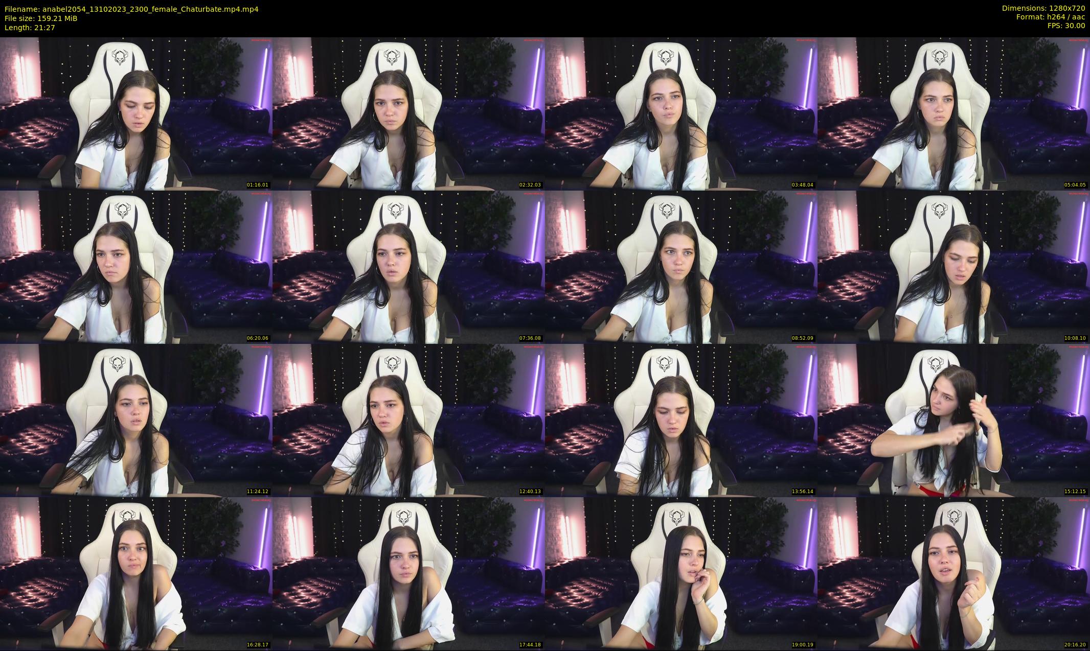 anabel2054 — 22 minute Chaturbate female cam show recording, 720p, Oct 13, 2023