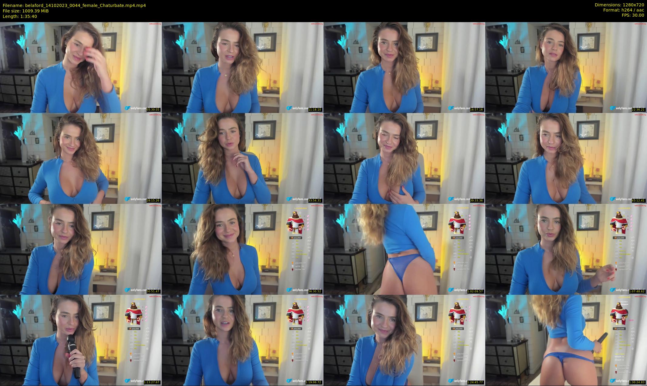 belaford — 96 minute Chaturbate female cam show recording, 720p, Oct 14, 2023