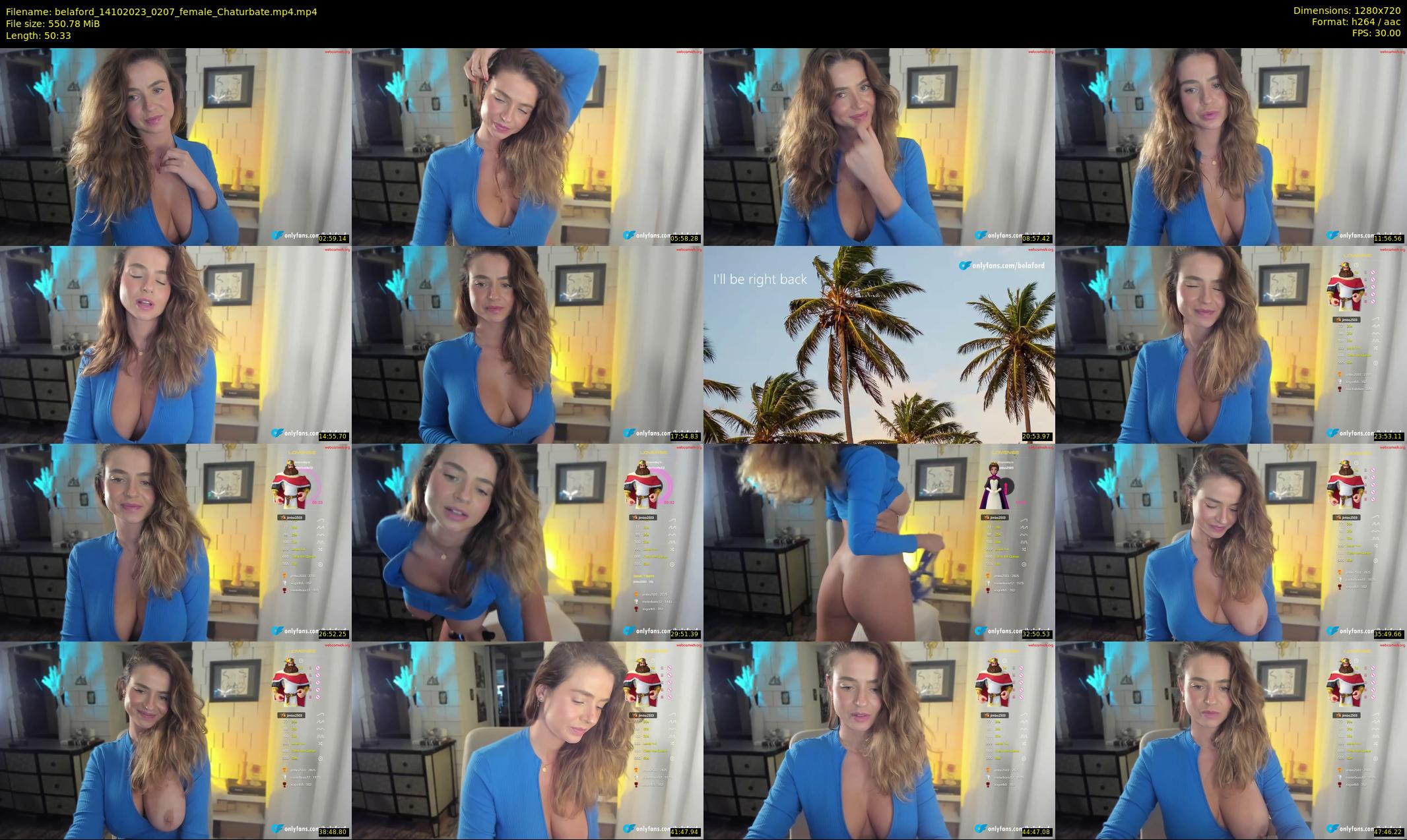 belaford — 51 minute Chaturbate female cam show recording, 720p, Oct 14, 2023