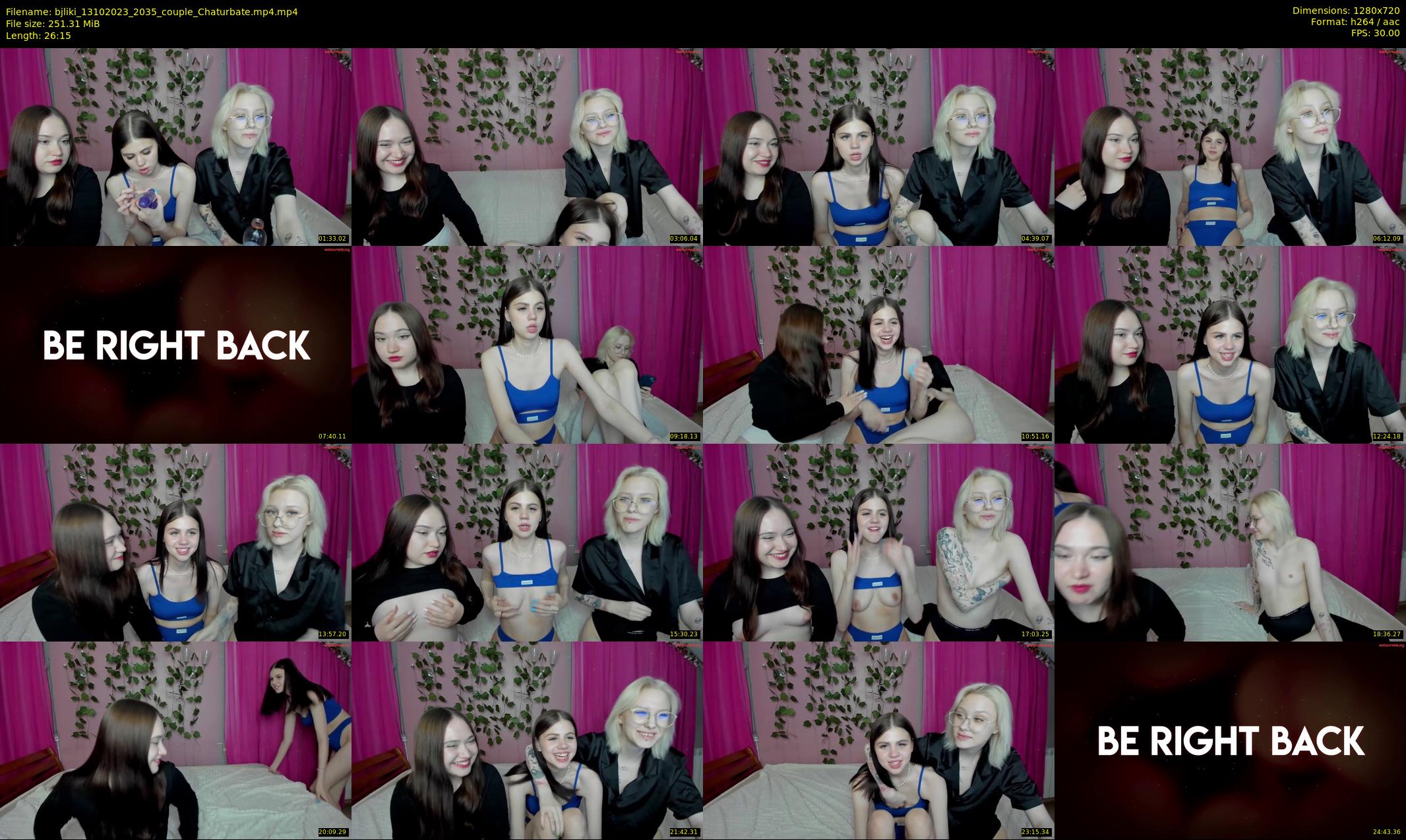 bjliki — 27 minute Chaturbate couple cam show recording, 720p, Oct 13, 2023