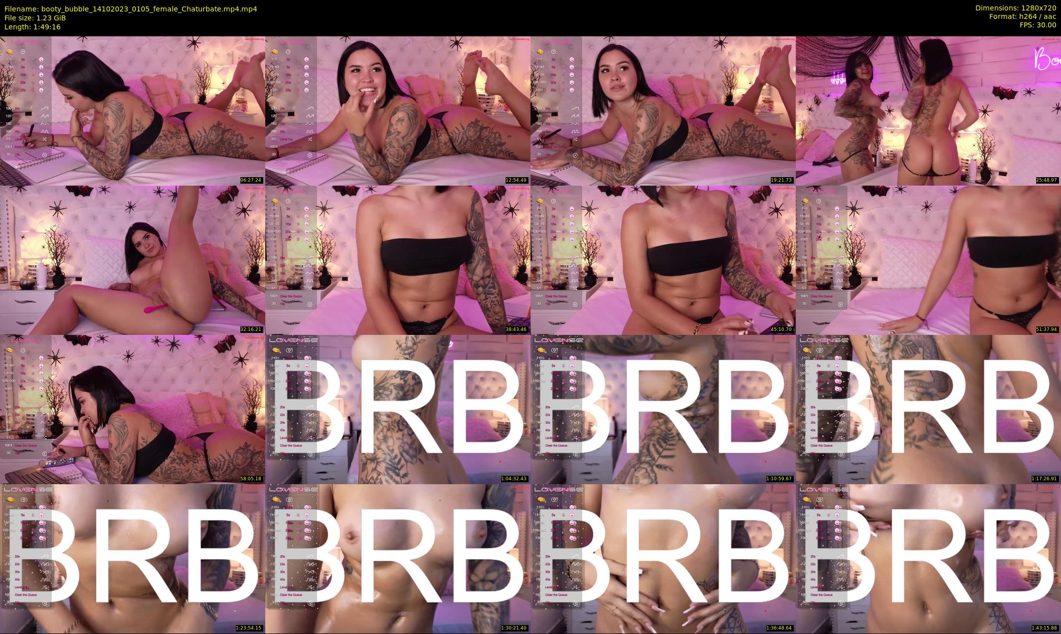 booty_bubble — 110 minute Chaturbate female cam show recording, 720p, Oct 14, 2023