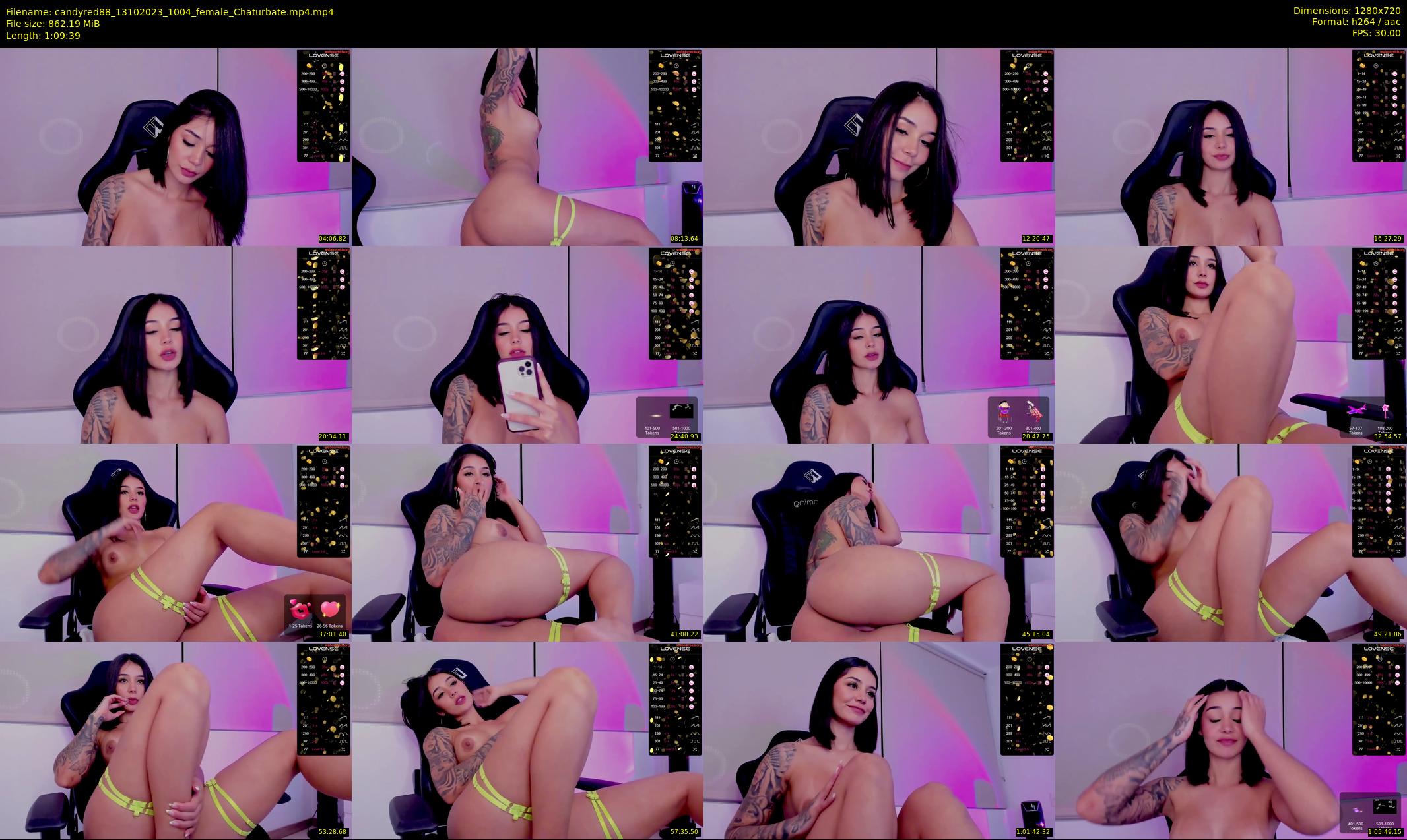 candyred88 — 70 minute Chaturbate female cam show recording, 720p, Oct 13, 2023