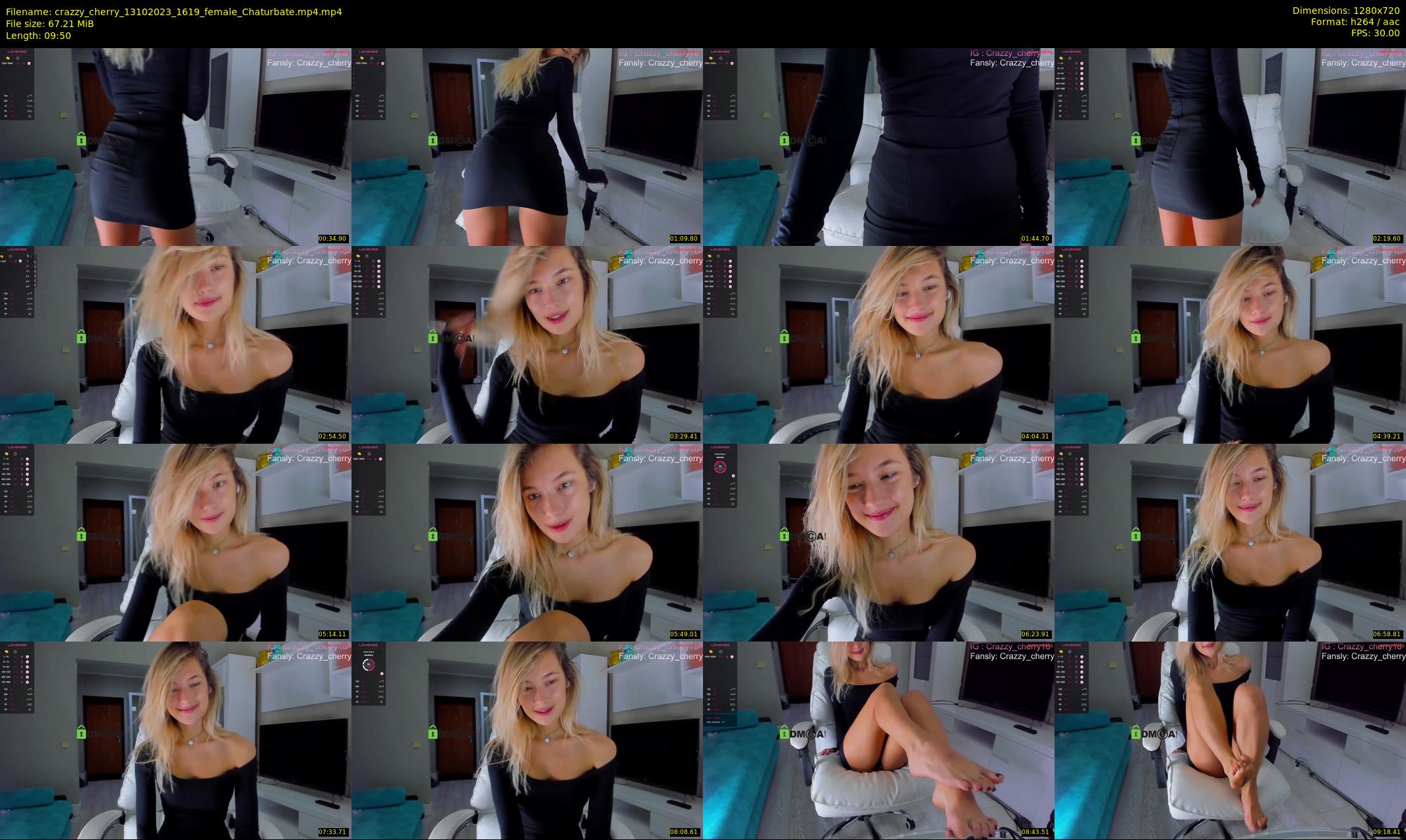 crazzy_cherry — 10 minute Chaturbate female cam show recording, 720p, Oct 13, 2023