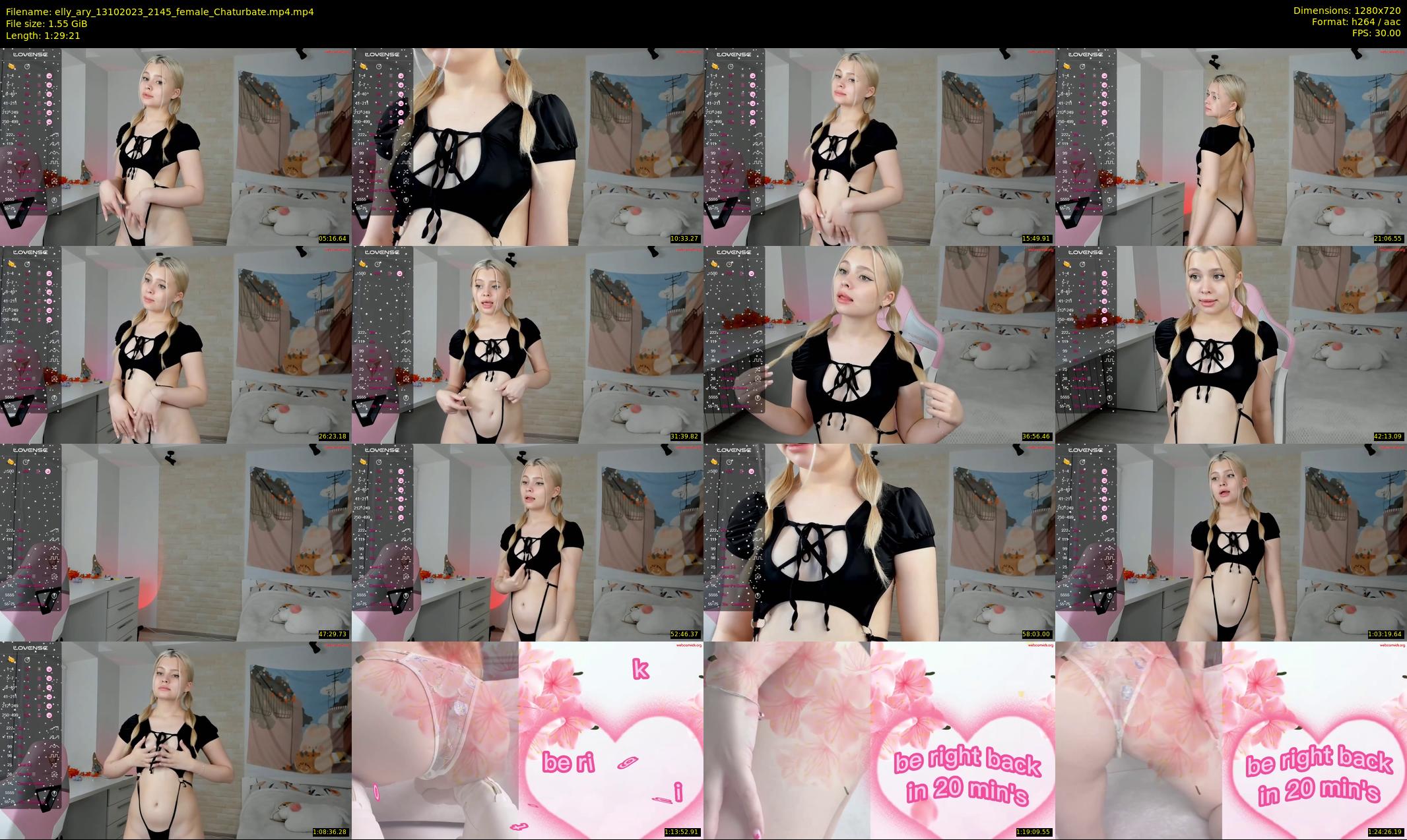 elly_ary — 90 minute Chaturbate female cam show recording, 720p, Oct 13, 2023