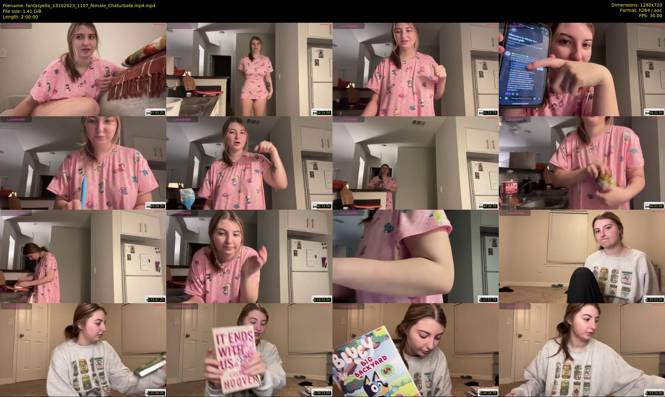 fantasyella — 120 minute Chaturbate female cam show recording, 720p, Oct 13, 2023