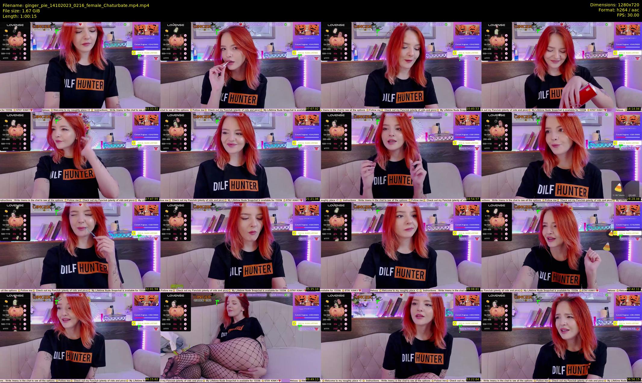 ginger_pie — 61 minute Chaturbate female cam show recording, 720p, Oct 14, 2023