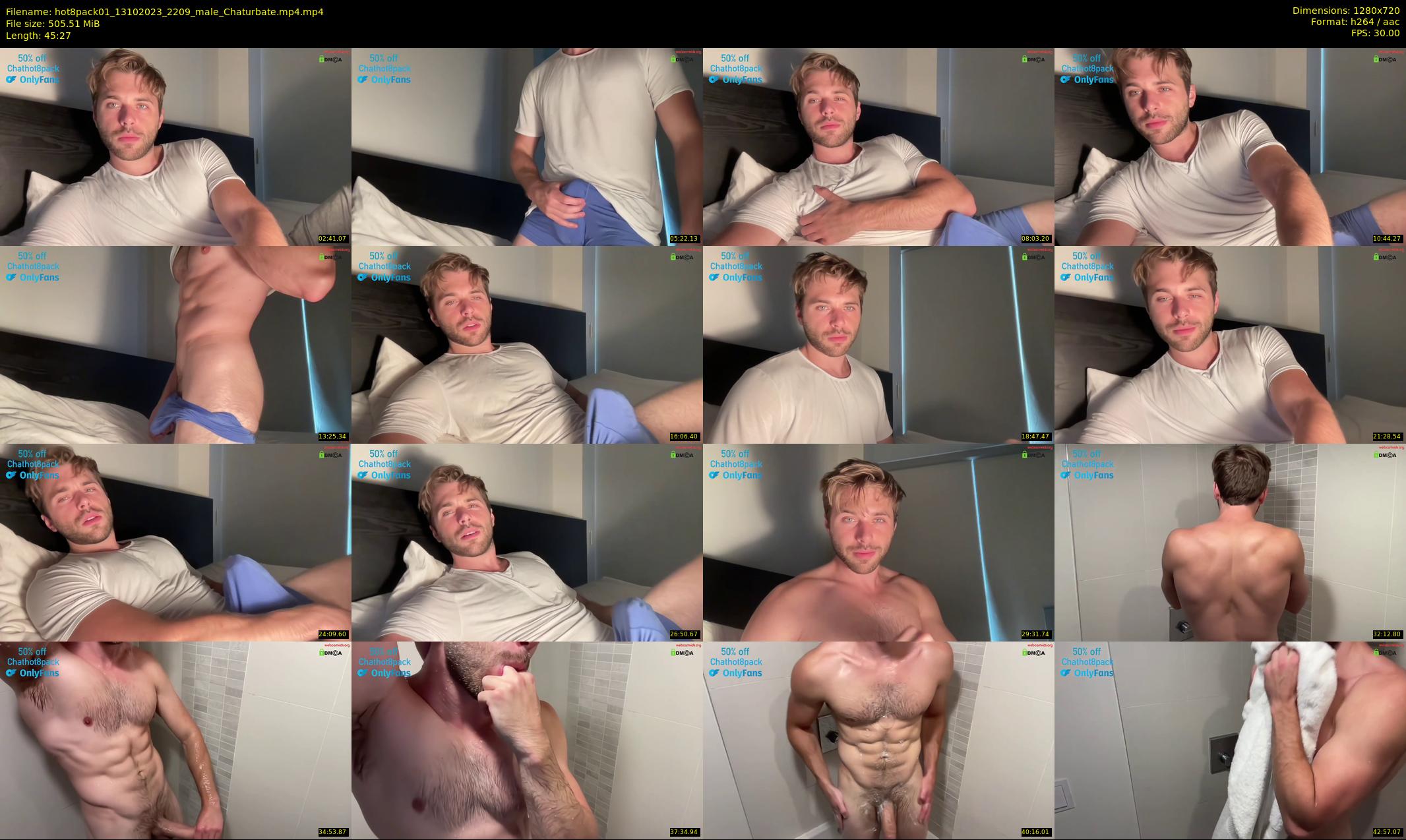 hot8pack01 — 46 minute Chaturbate male cam show recording, 720p, Oct 13, 2023