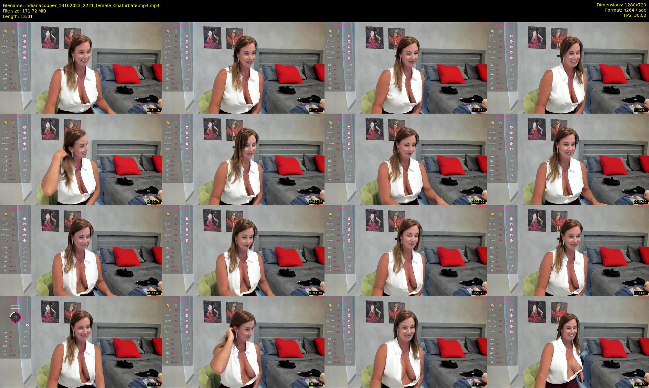indianacooper — 14 minute Chaturbate female cam show recording, 720p, Oct 13, 2023