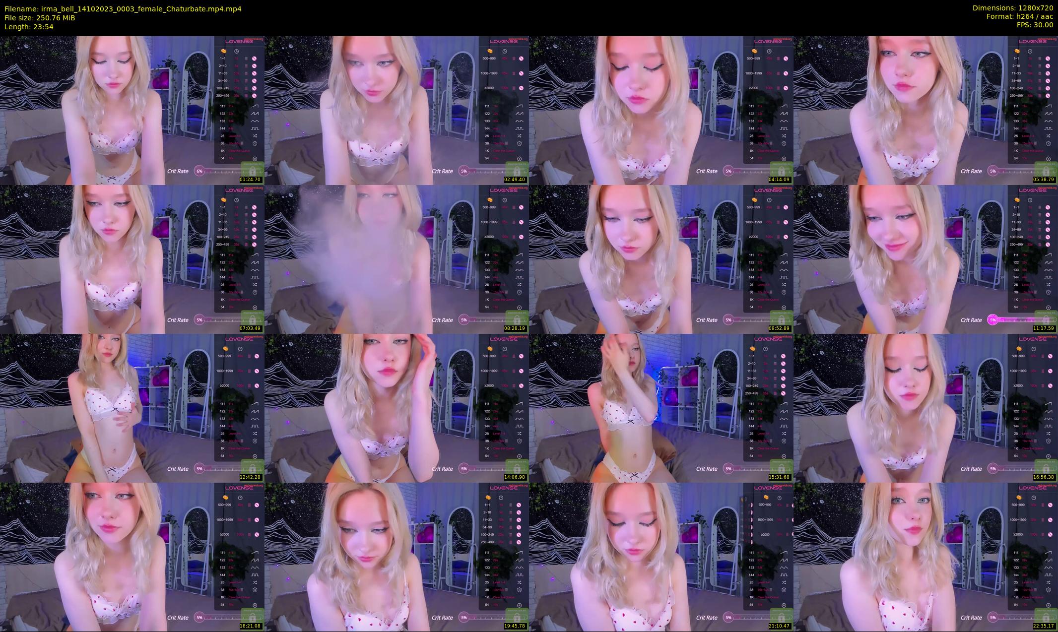irma_bell — 24 minute Chaturbate female cam show recording, 720p, Oct 14, 2023