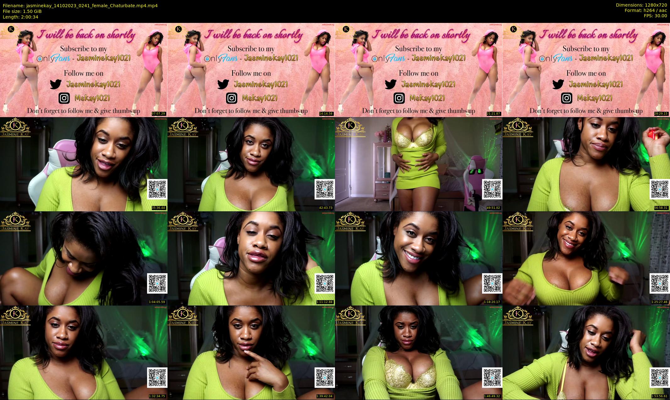 jasminekay — 121 minute Chaturbate female cam show recording, 720p, Oct 14, 2023